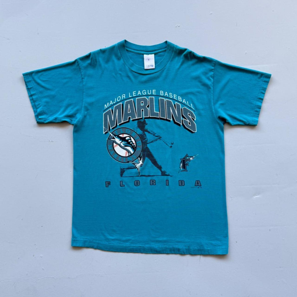 Blue Florida Marlins 90s Vintage Graphic T-shirt - XL
