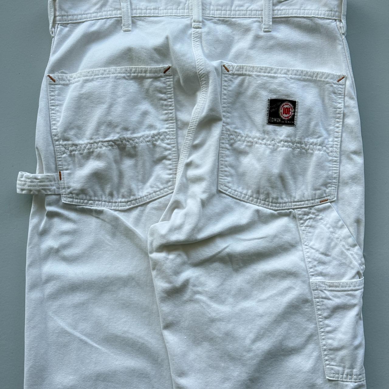 White Edwin 101 Canvas Carpenter 90's Vintage Pants - 31” x 29”
