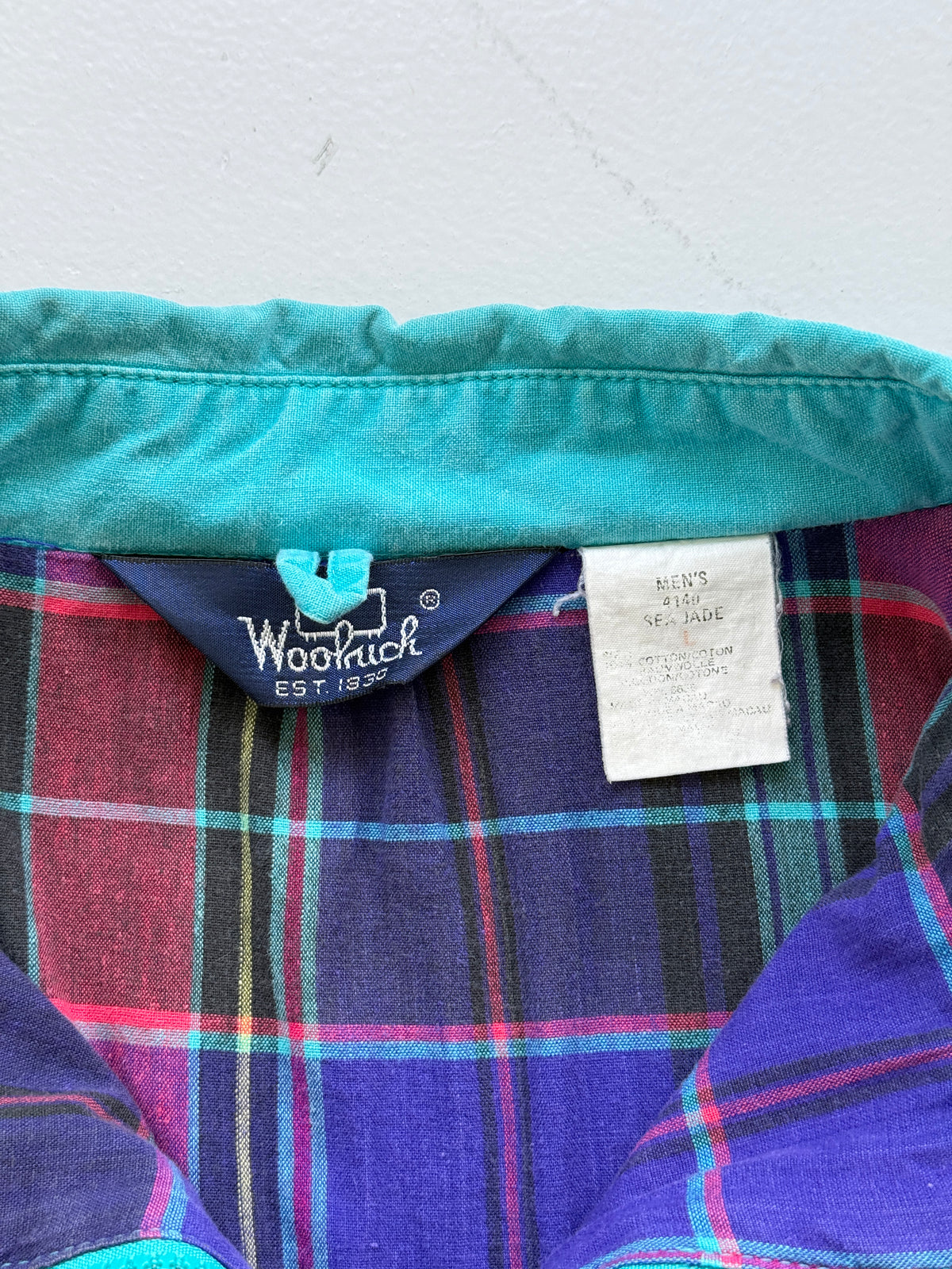 Woolrich Turquoise Harrington 90's Vintage Jacket - Large