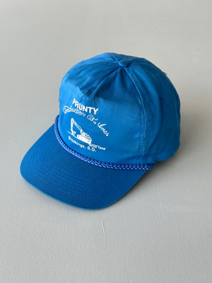 Blue Prunty Construction 90's Vintage SnapBack Trucker Cap