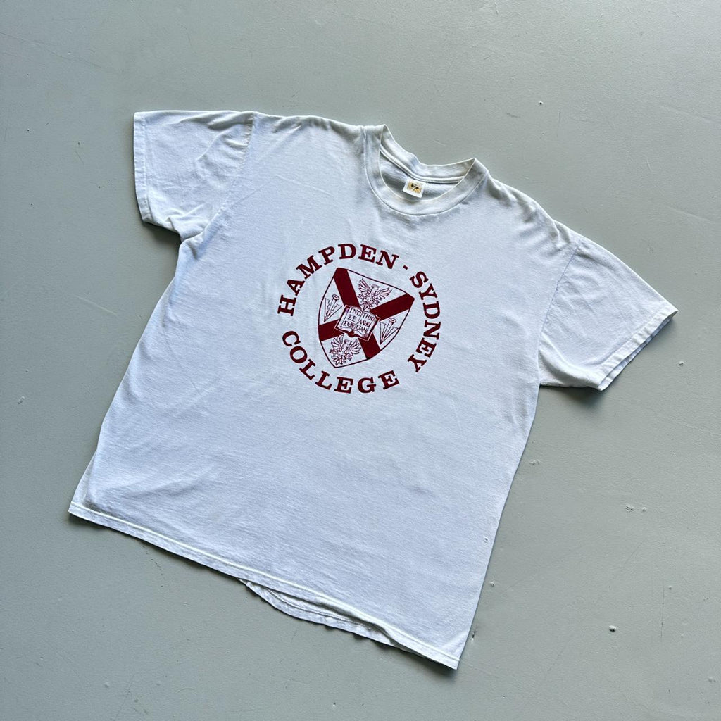 White Sydeny College 90s Vintage T-shirt - Boxy Large