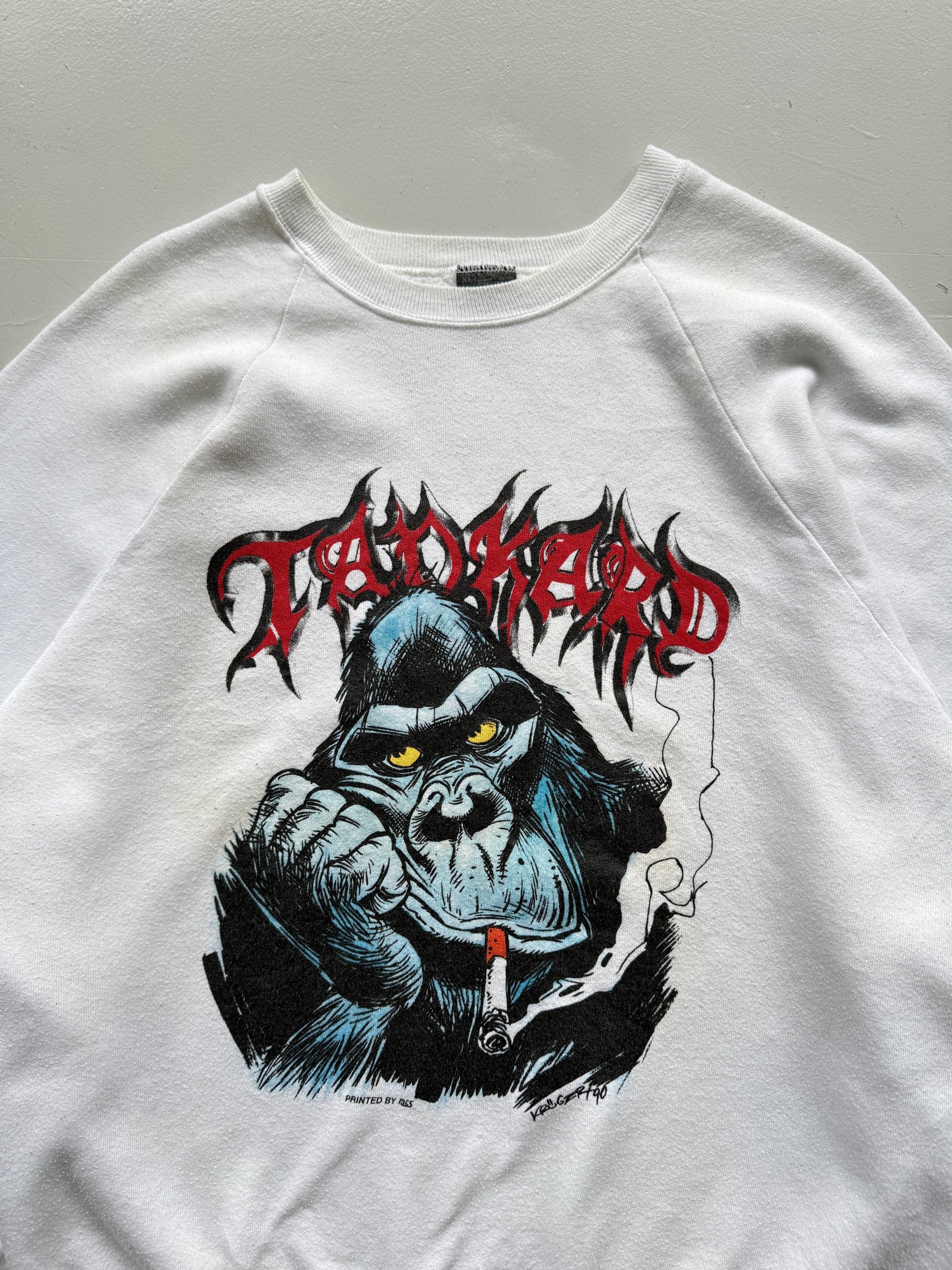 White Rare Tankard Metal Band Vintage Sweatshirt 90's Crewneck - Large