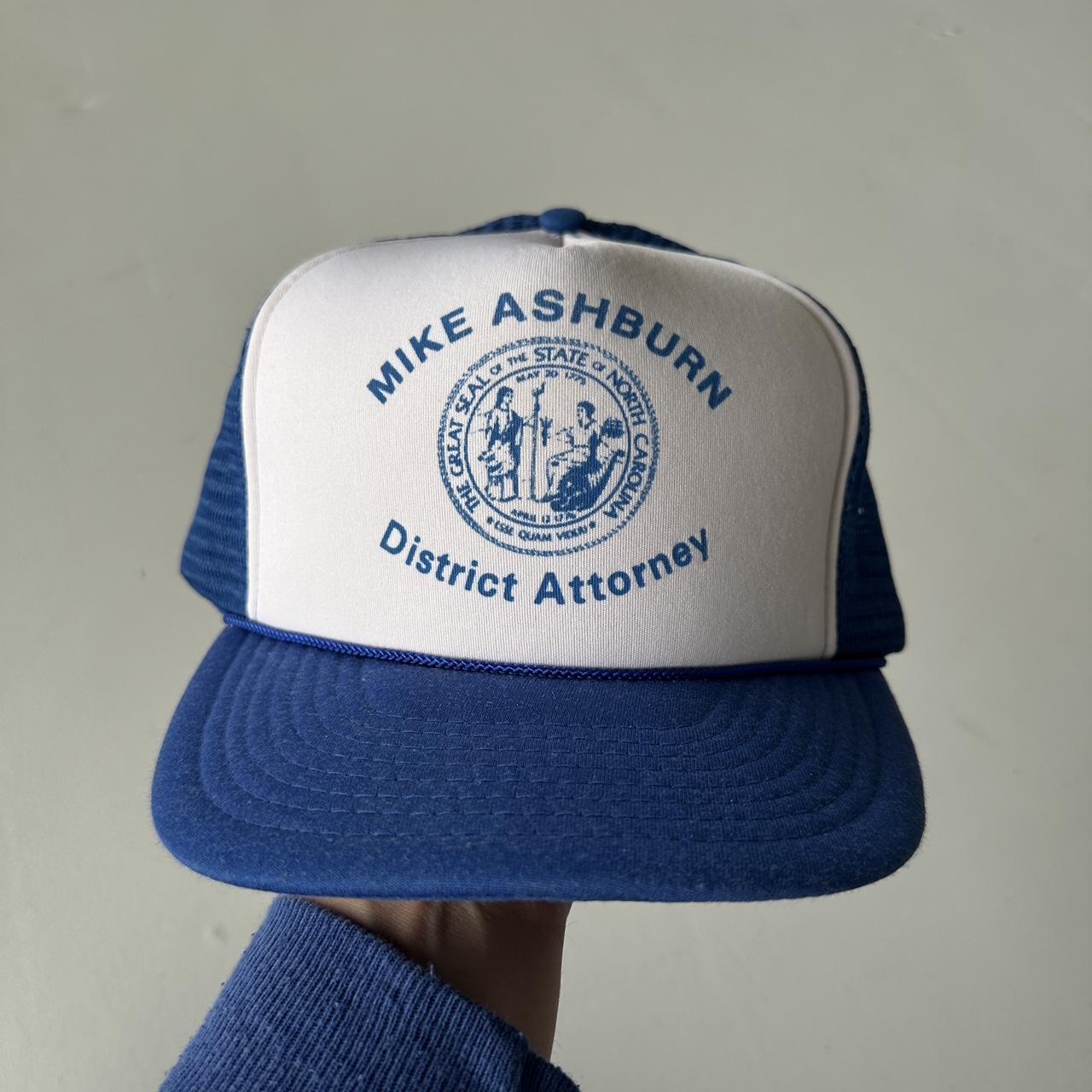 Blue / White District Attorney Mesh and Foam Trucker SnapBack Cap