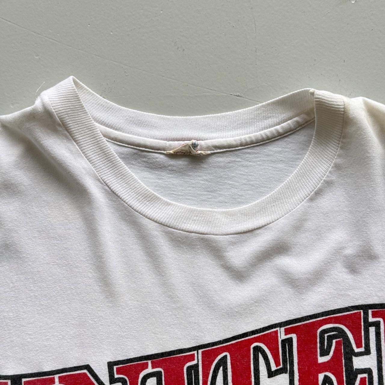 White Manchester United 90s Vintage Double Champions T-Shirt - XL