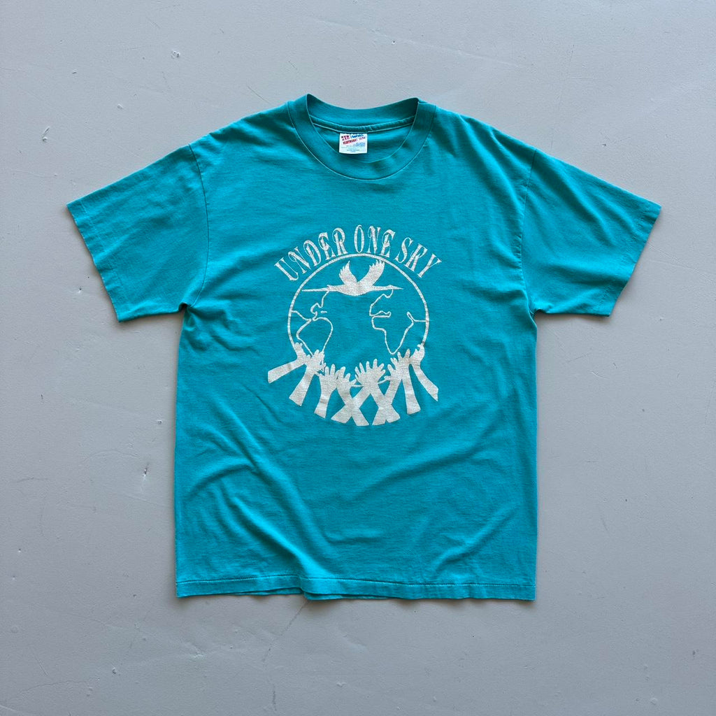 Light Blue Christian 80s/90s Americana Vintage T-shirt - Large