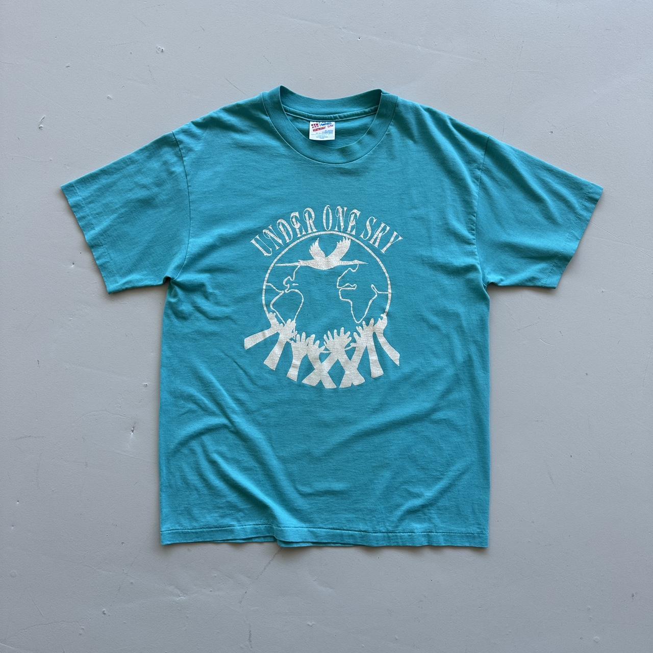 Light Blue Christian 80s/90s Americana Vintage T-shirt - Large