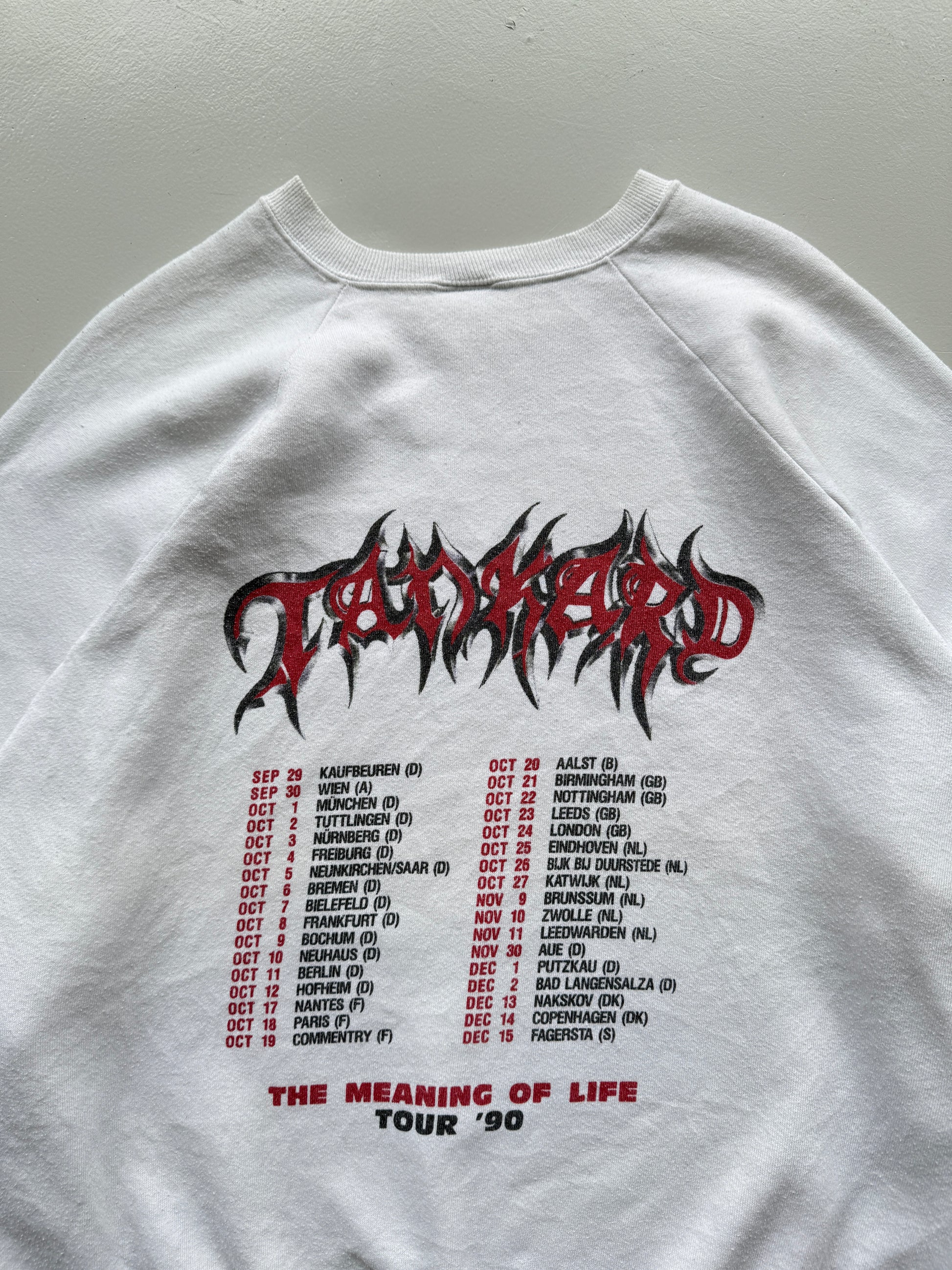 White Rare Tankard Metal Band Vintage Sweatshirt 90's Crewneck - Large