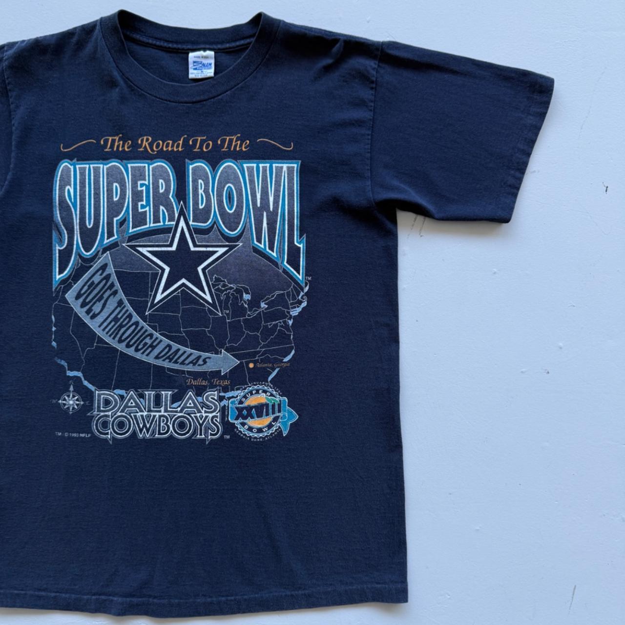 Navy Dallas Cowboys 90s Vintage Graphic T-Shirt - Medium