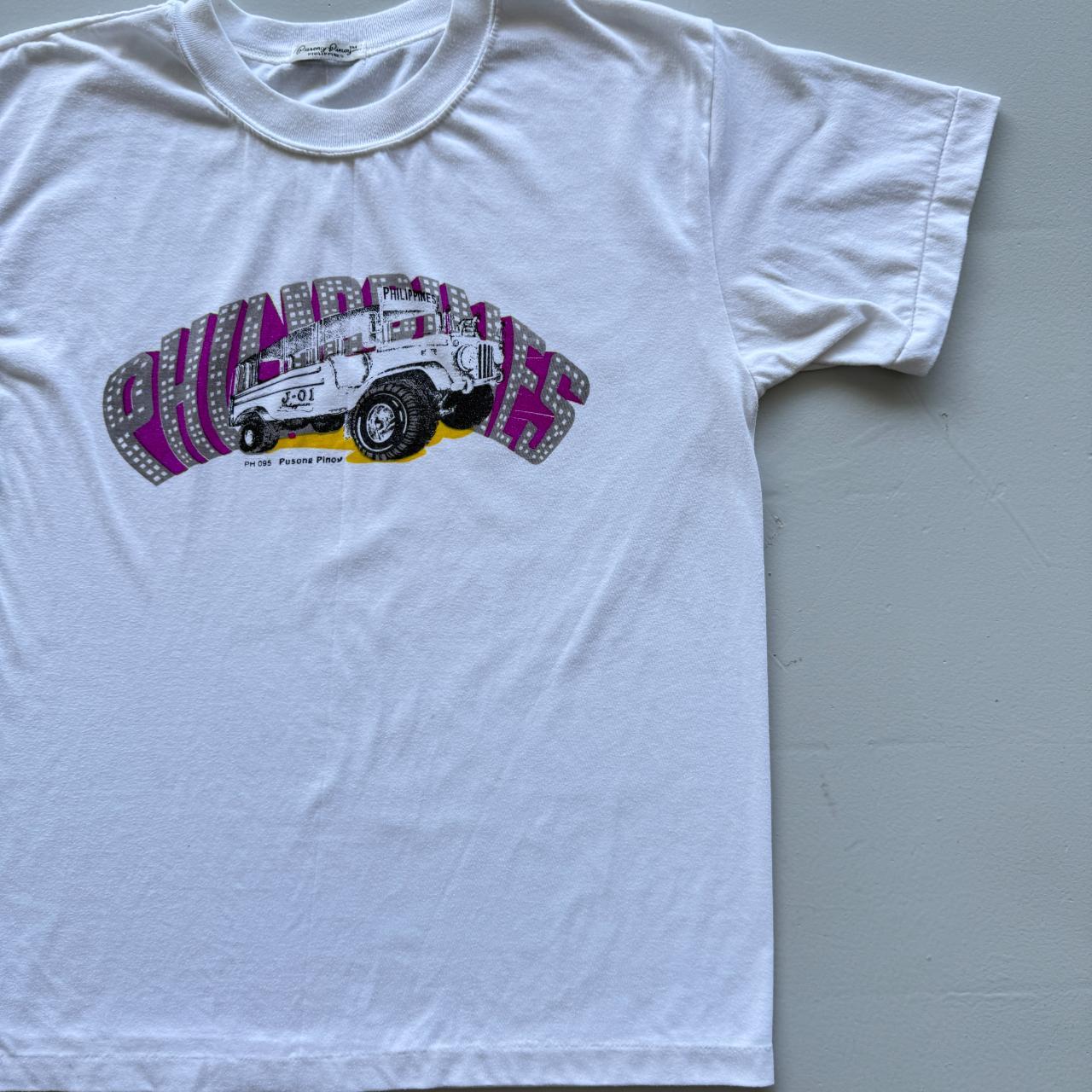 White Philippines Vintage 90s T-shirt - Small