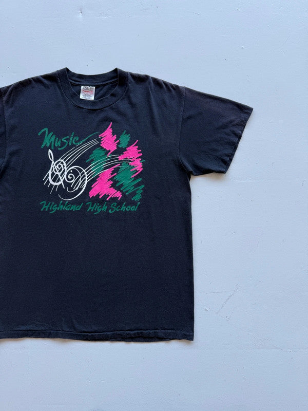Black High School Music Vintage 90's Graphic T-shirt - Large