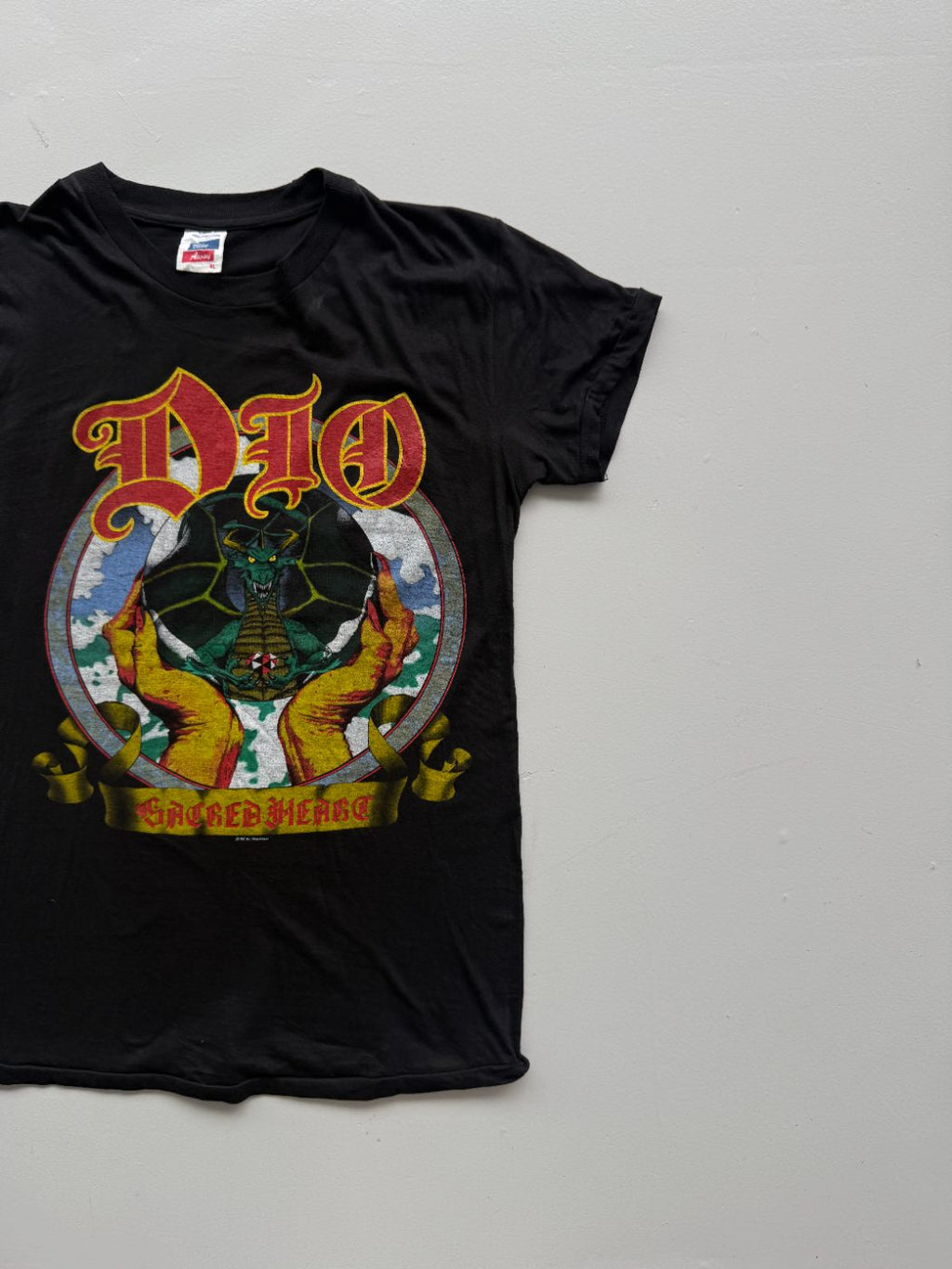 Dio Sacred Heart Euro Tour 1986 Vintage Single Stitch Band T-Shirt - Small/Mediu