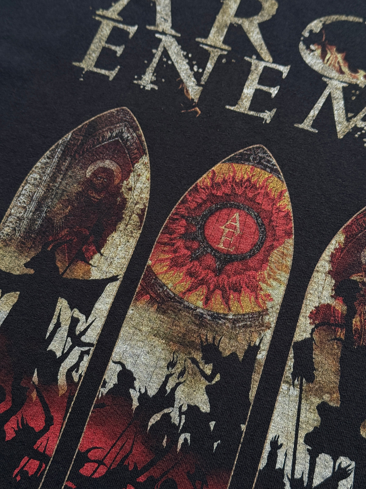 Black Arch Enemy As The Stages Burn! Vintage Graphic T-Shirt - XL