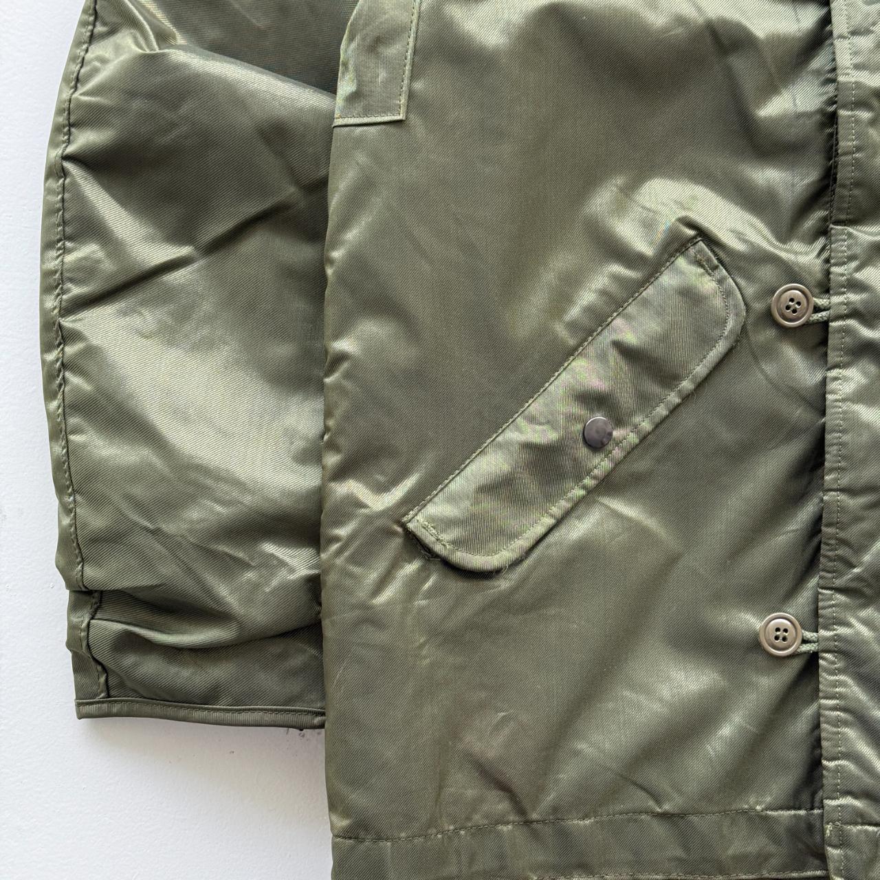 Khaki Alpha Industries US Military Extreme Cold Weather Jacket Vintage 80s Jacket - Small