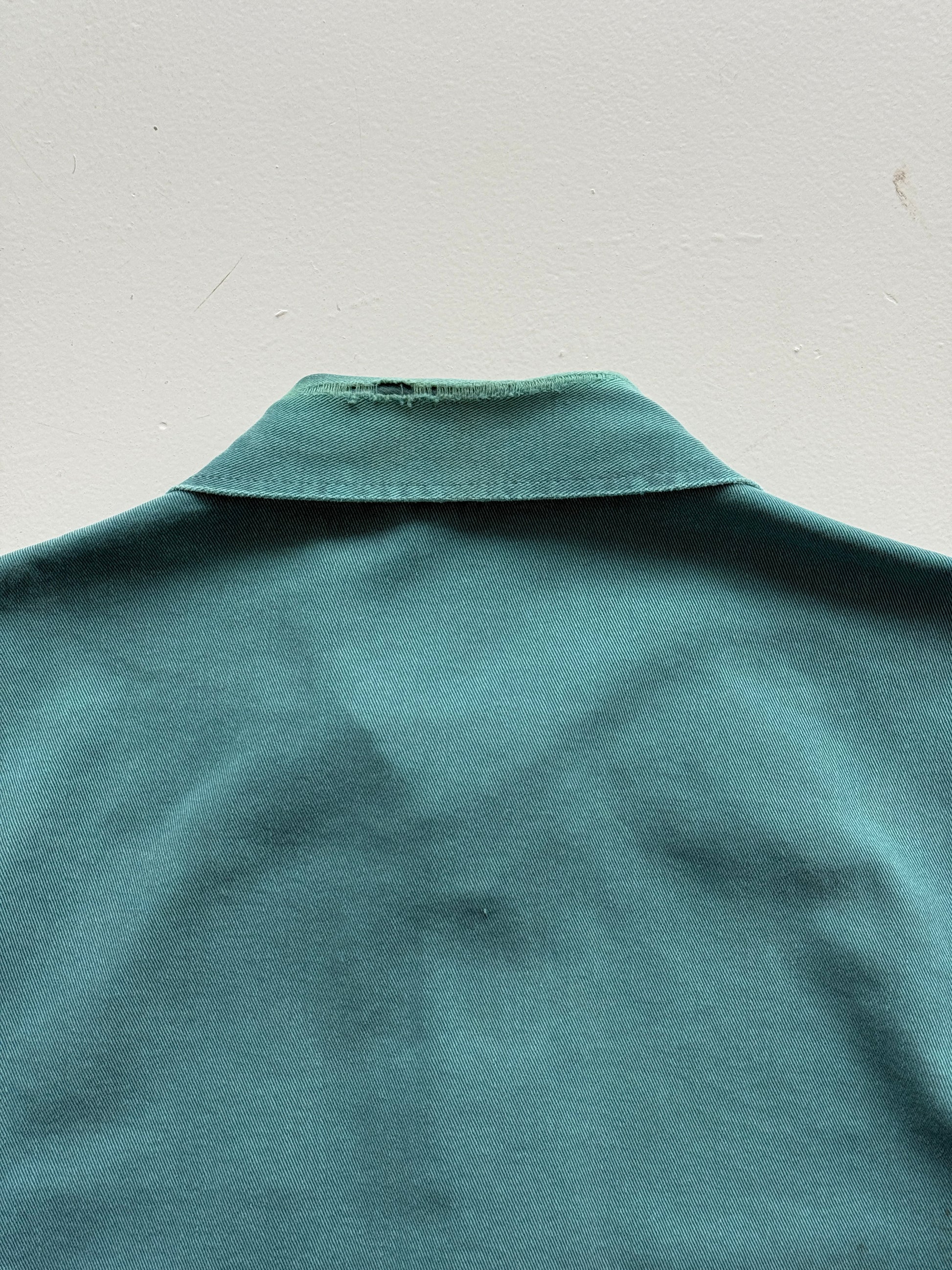 Teal French Vintage Workwear Chore Jacket 80's CH381 - Small