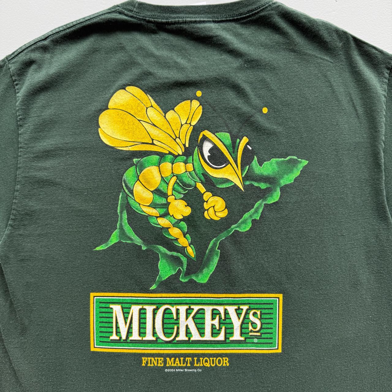 Dark Green Mickey's Liqour Vintage 90s T-shirt - Large