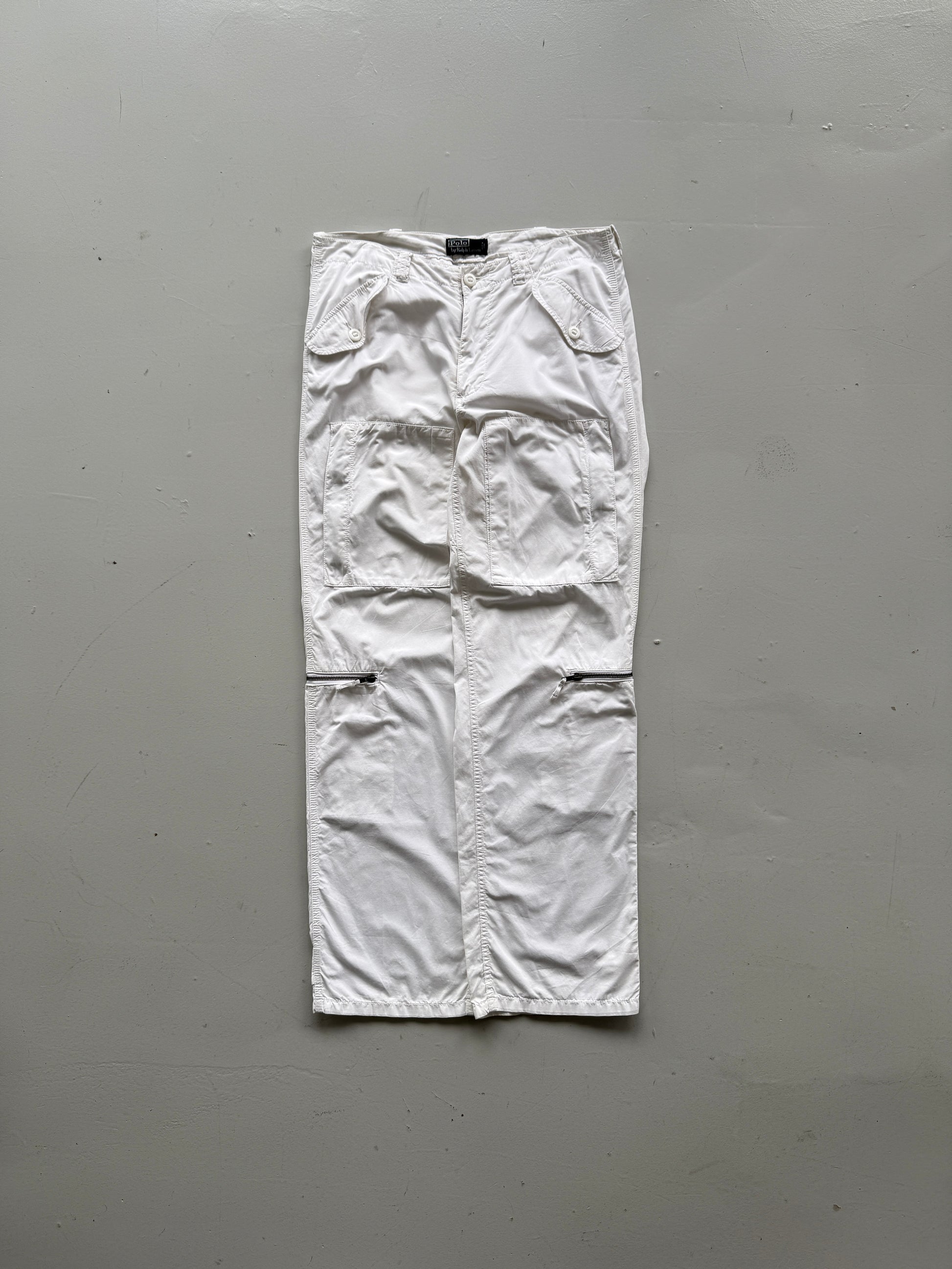 White Ralph Lauren 90's Vintage Cargo Pants Trousers - W34 x L34