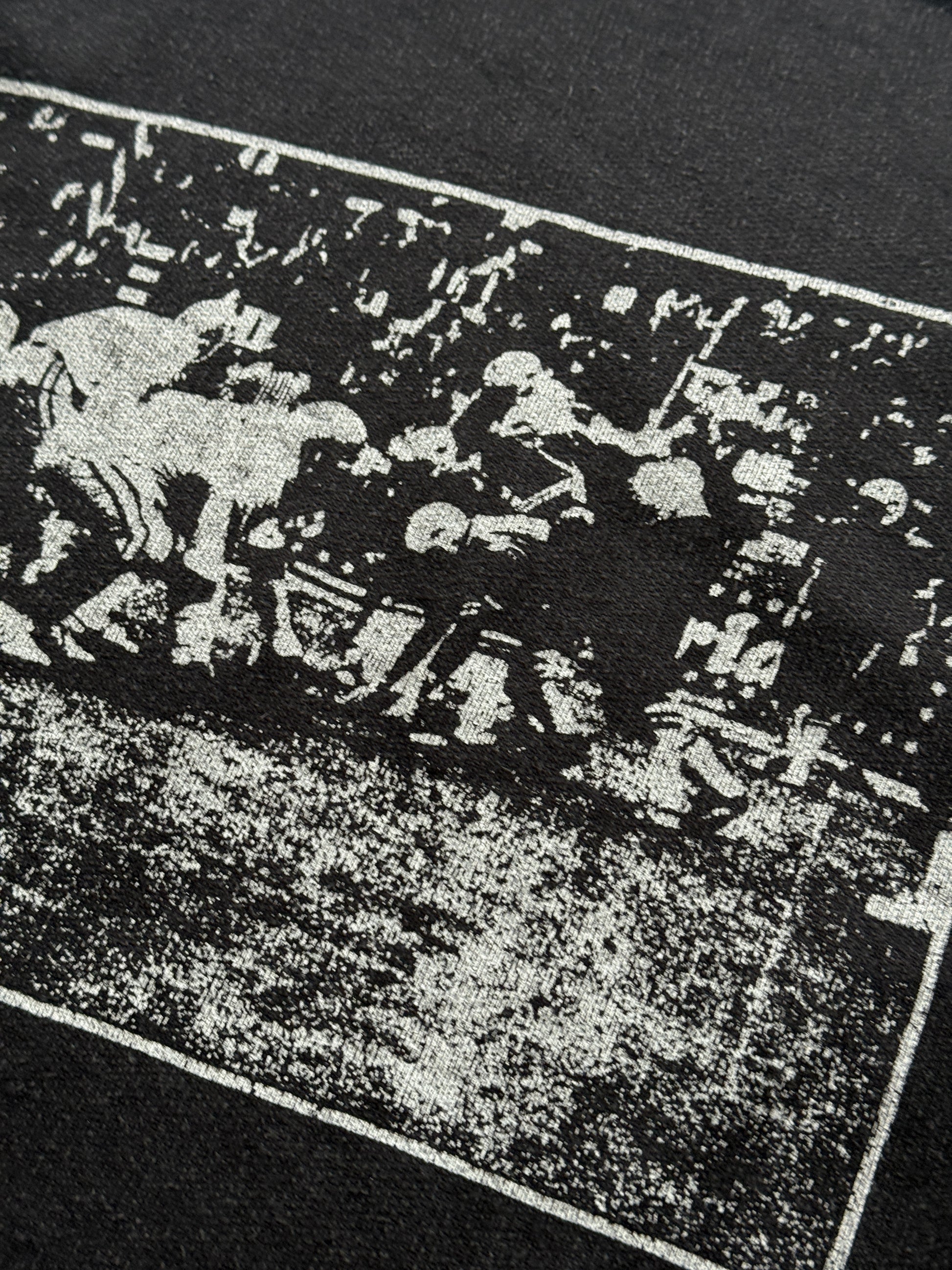 Black American Football 80's Vintage Graphic Sweatshirt Jumper - Large