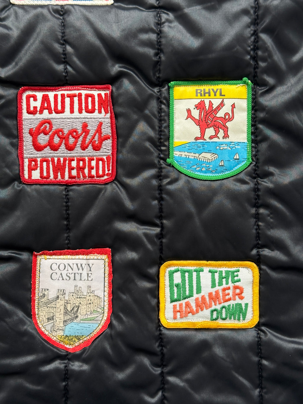 CB Radio Nuts Patch Quilted 70s/80s Vintage Gilet Vest - XL