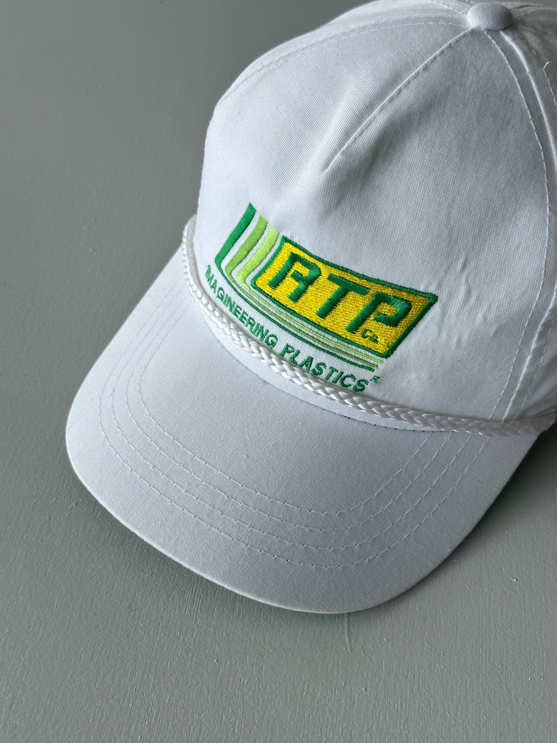 White RTP Co. Imagineering Plastics 90's Vintage SnapBack Trucker Cap