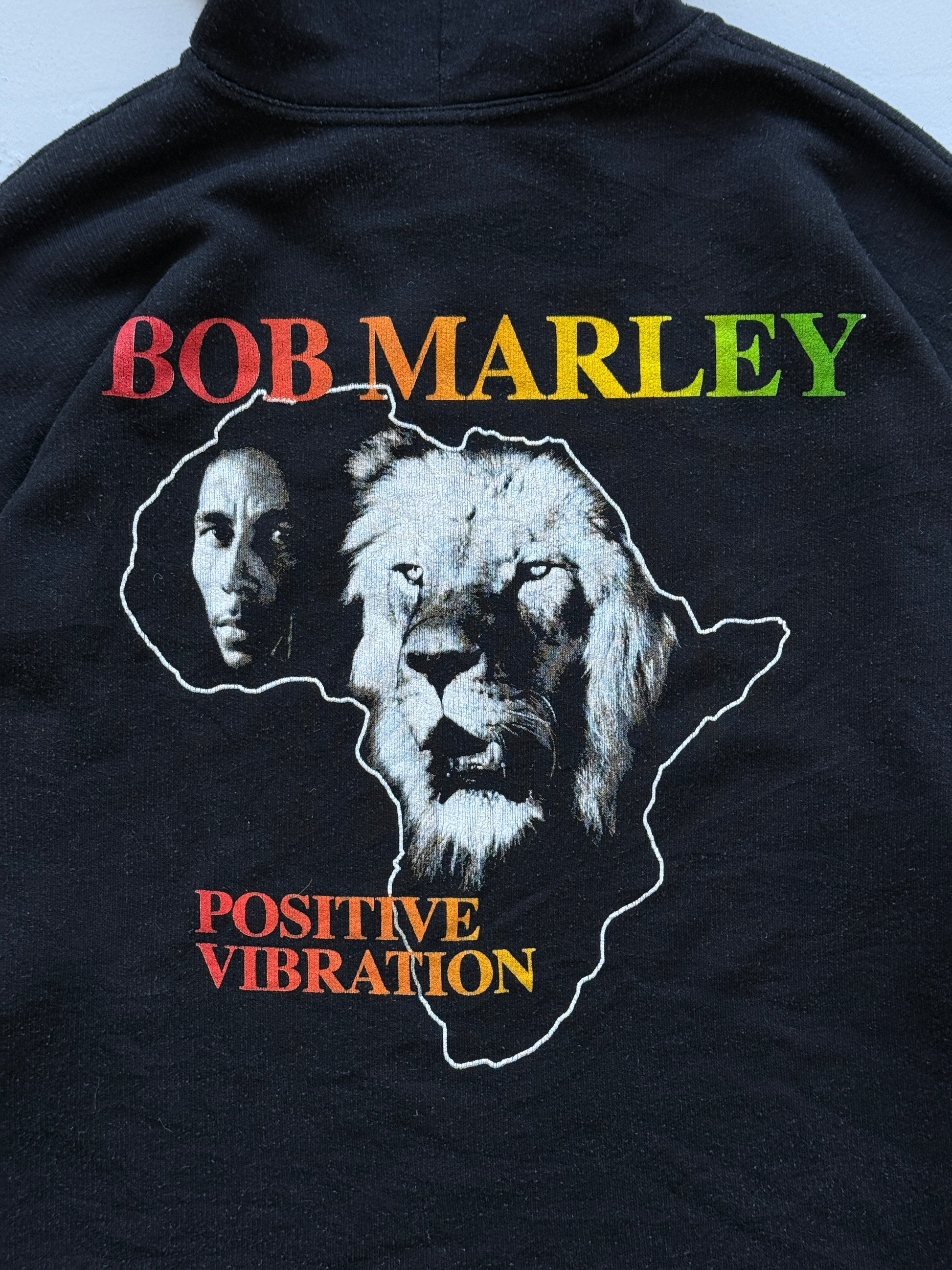 Black Bob Marley 90's Vintage Graphic Hoodie Jumper - XL