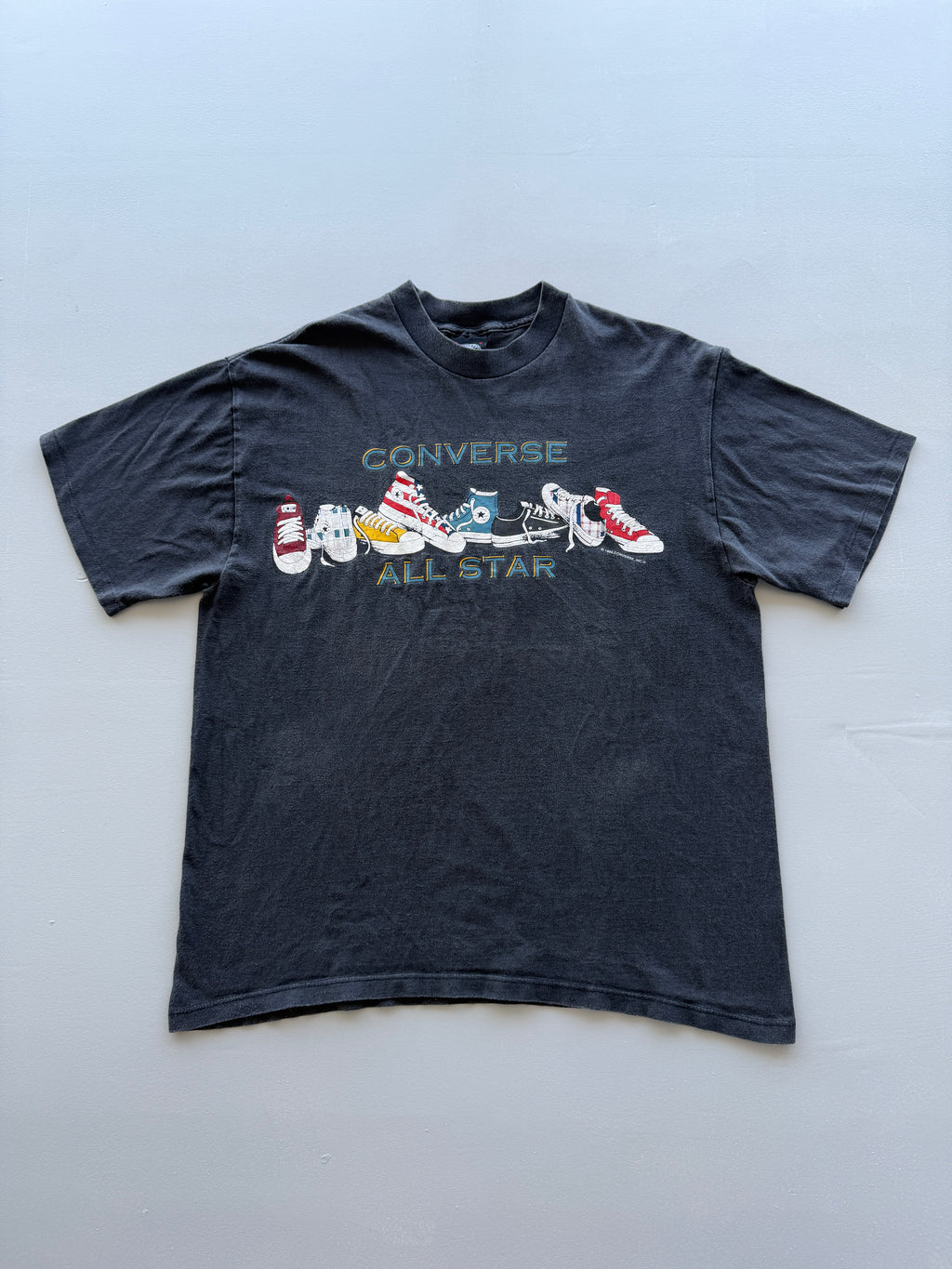 Black Converse All Star Chuck Taylor 90's Vintage Single Stitch Graphic T-Shirt