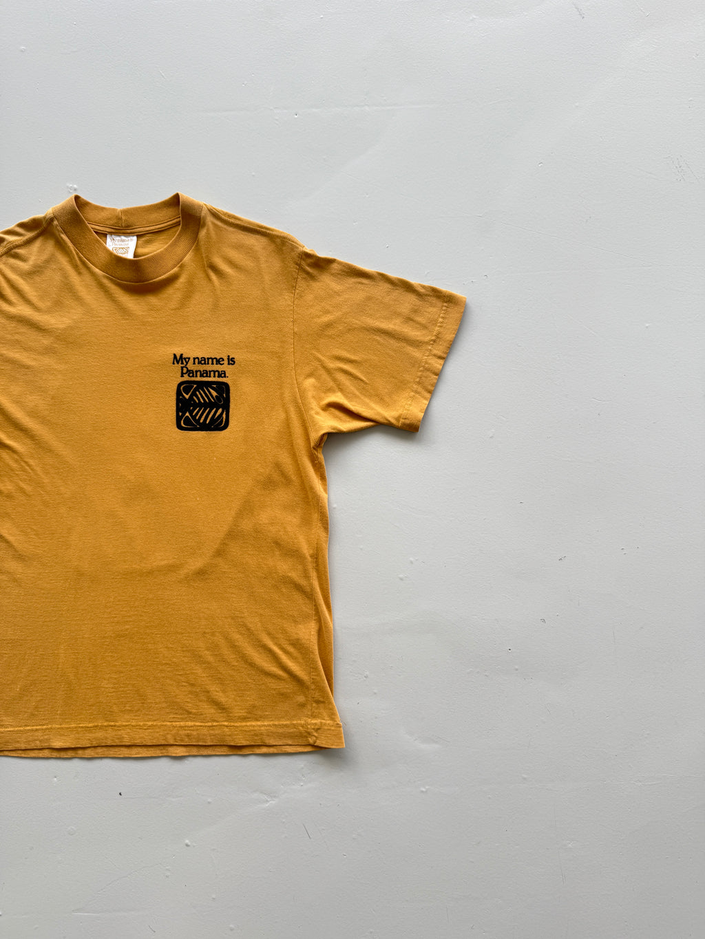 Yellow Panama 90's Vintage Single Stitch Surfwear Graphic T-Shirt - Medium