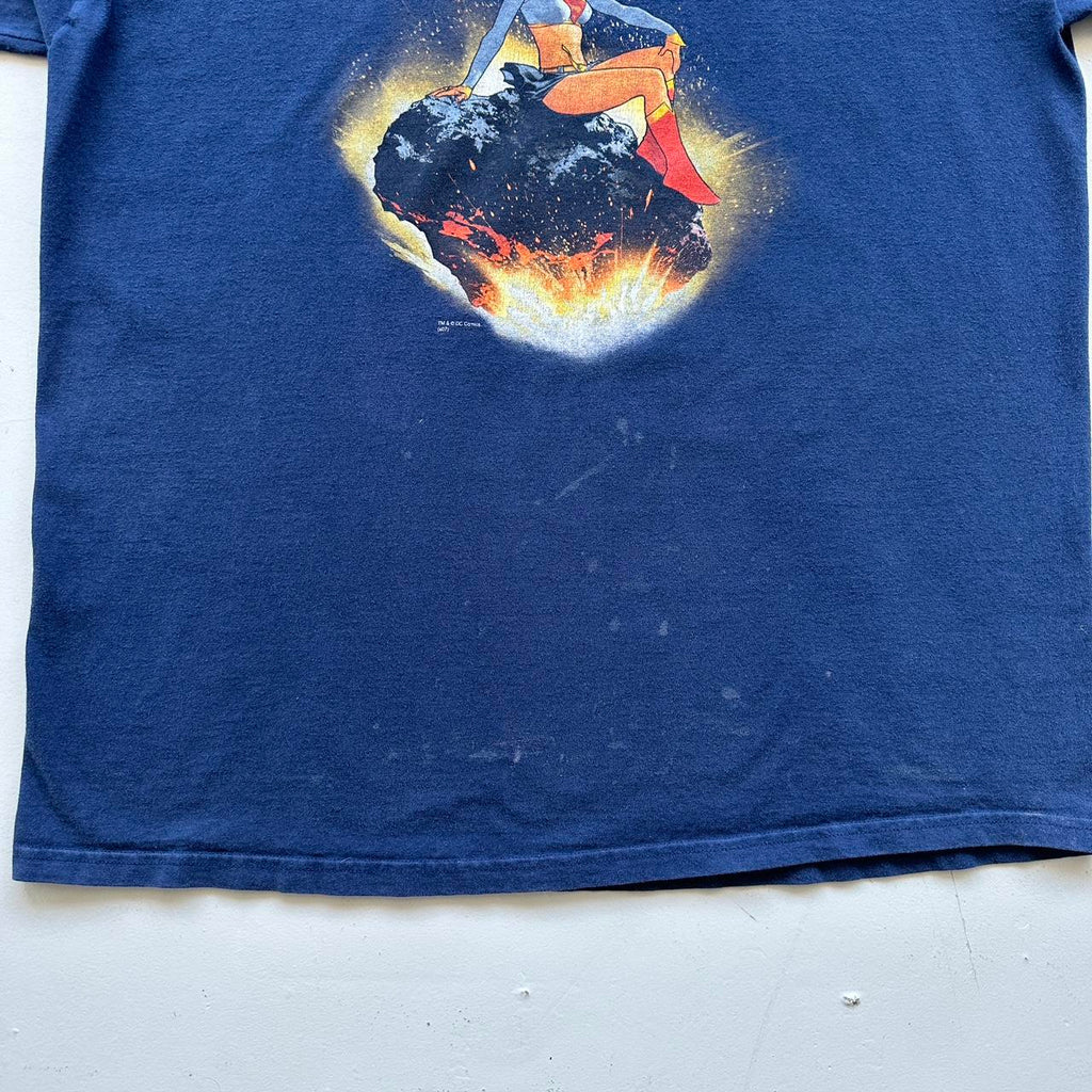 Navy Super Woman 00s Vintage T-shirt - XL