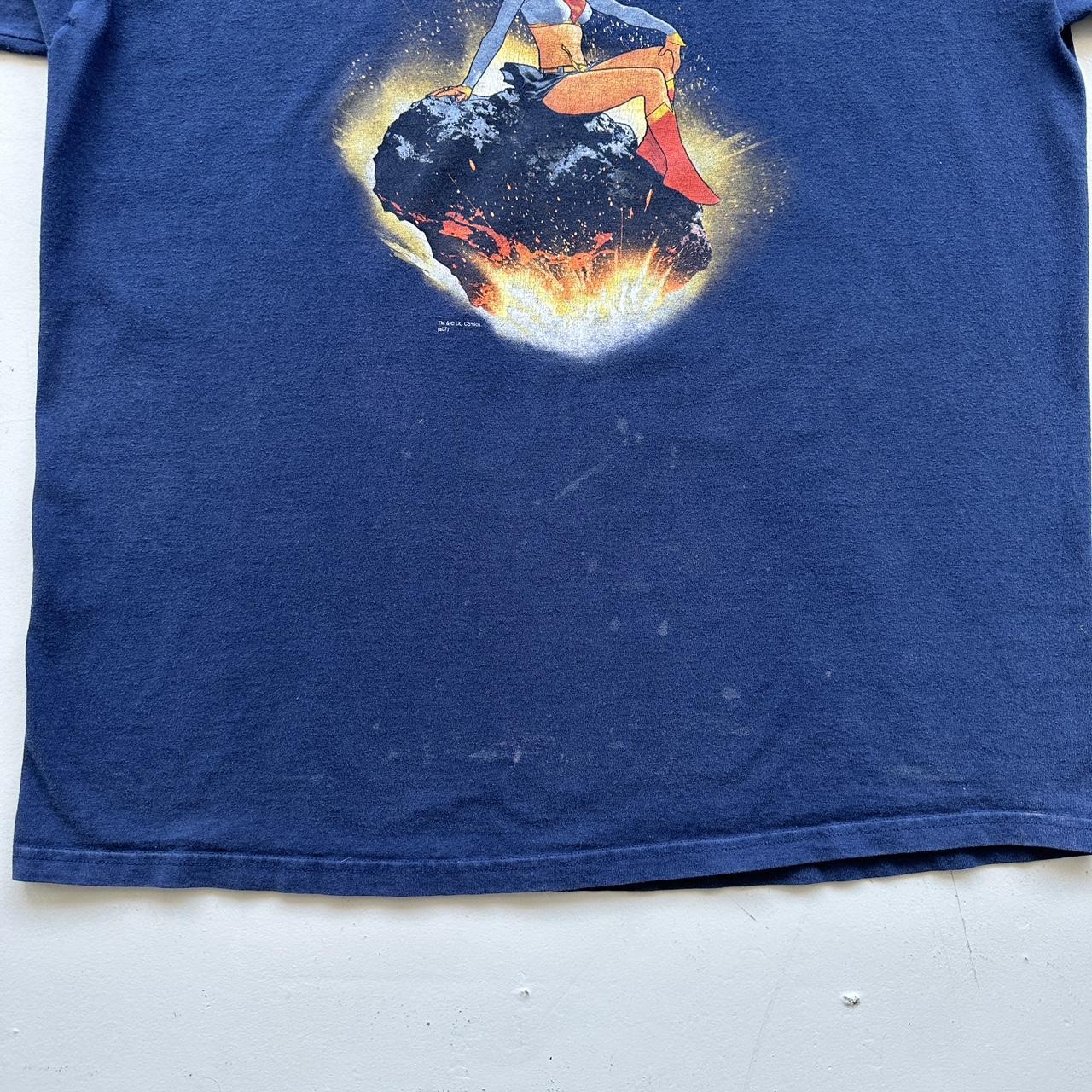 Navy Super Woman 00s Vintage T-shirt - XL