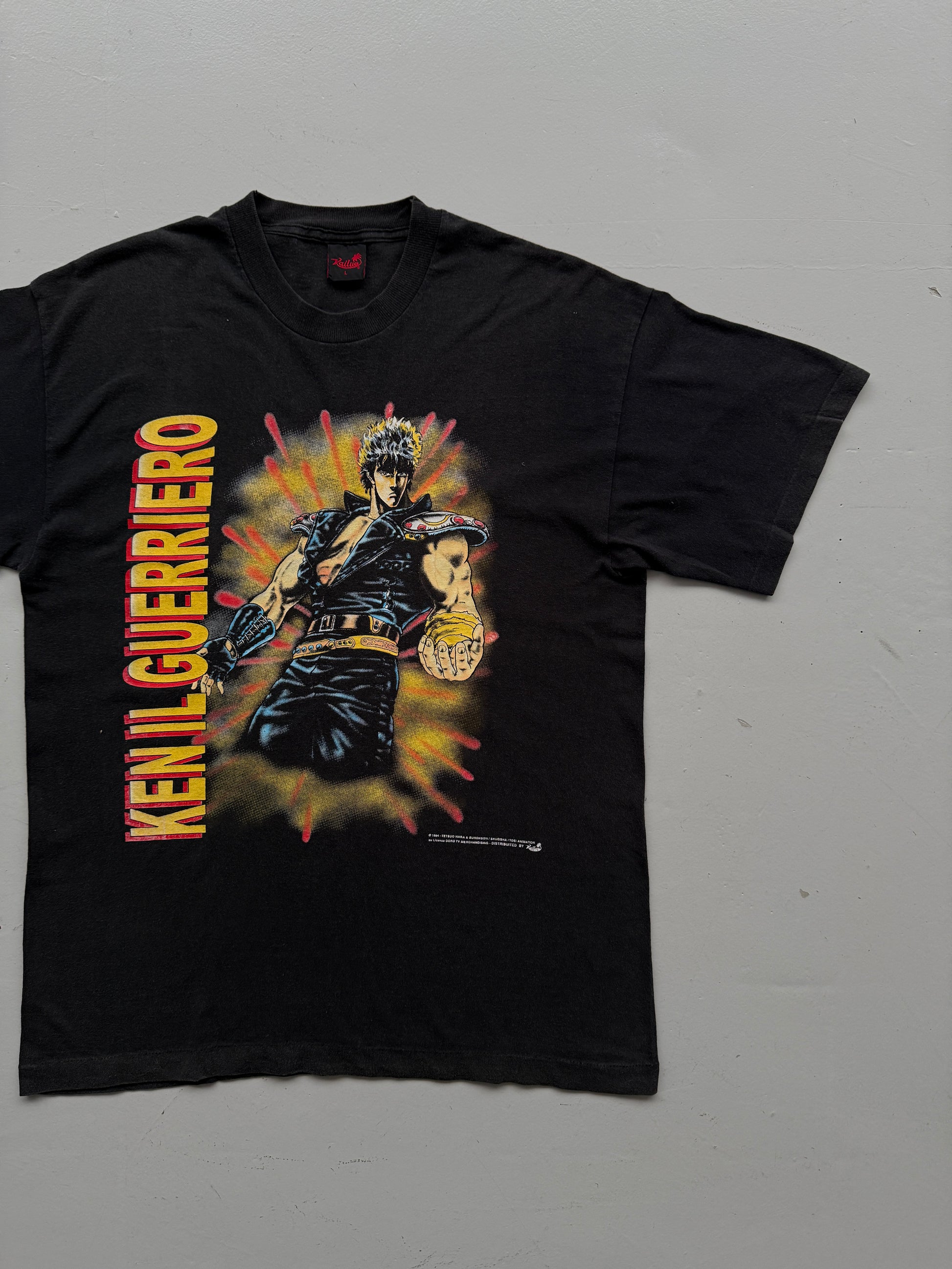 Vintage Black The Fist Of The North Star 1984 Anime Shirt - Medium/Large