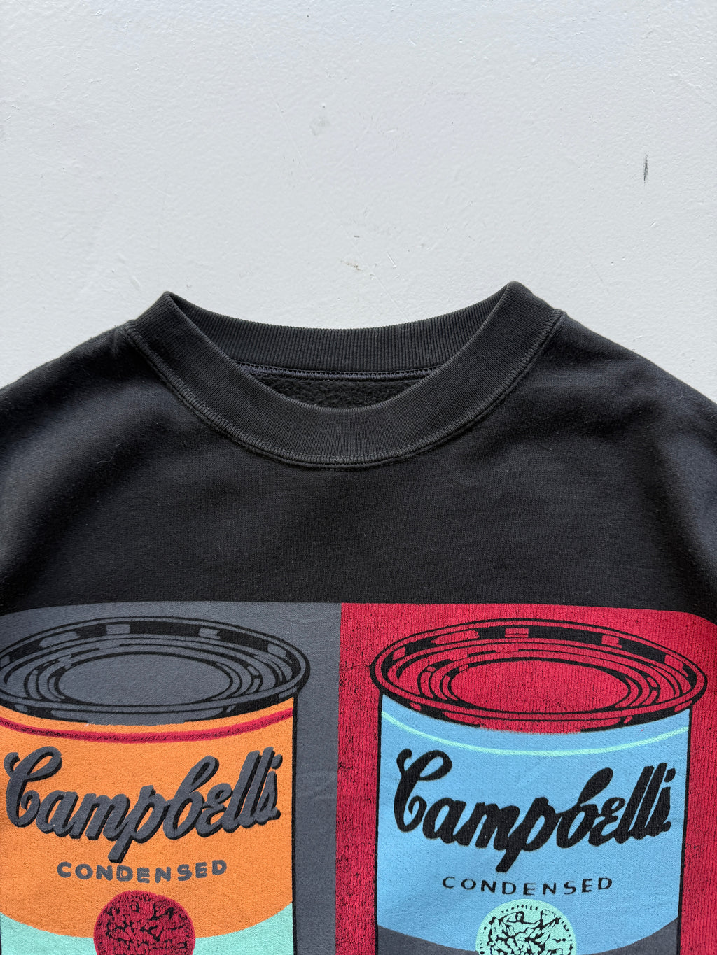 Black Campbell Soup 90's Vintage Andy Warhol Graphic Sweatshirt - Small