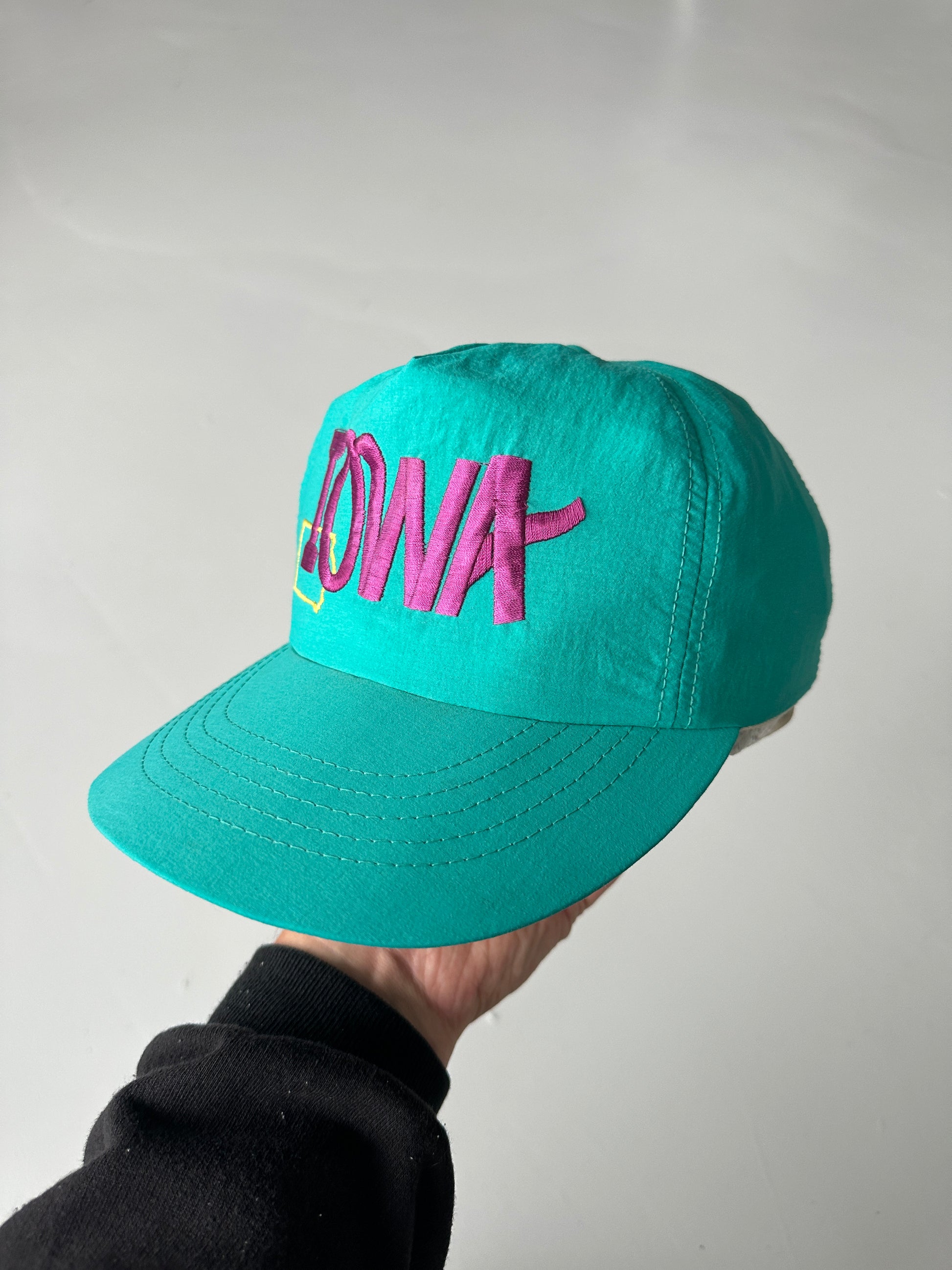 Teal Iowa State 90's Vintage SnapBack Trucker Cap