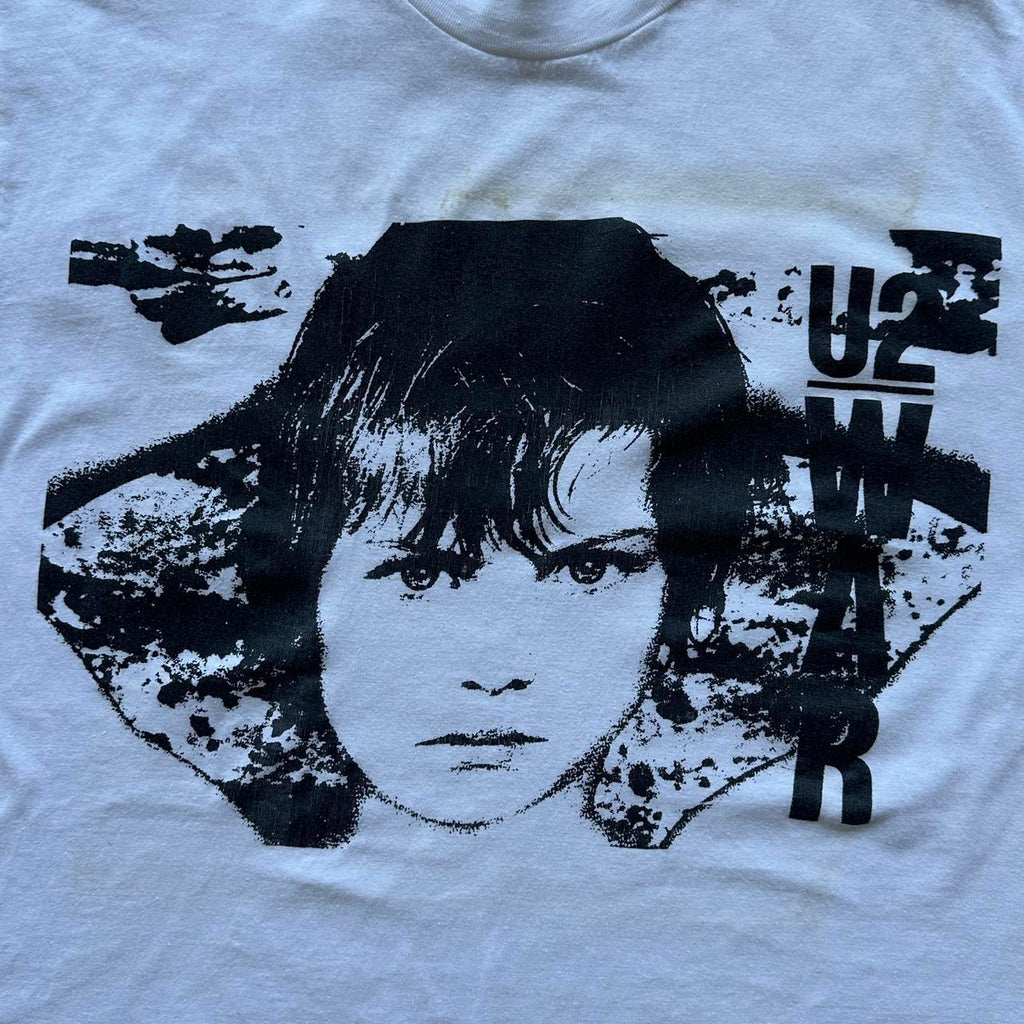 U2 War White 90s Vintage T-shirt - Medium