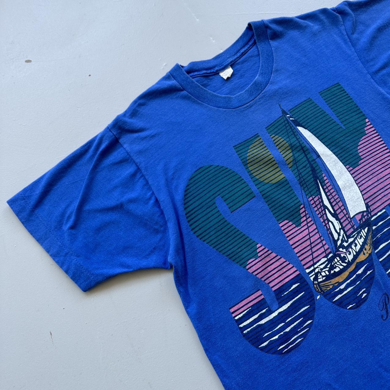 Blue SUN 90s Vintage T-shirt - Medium