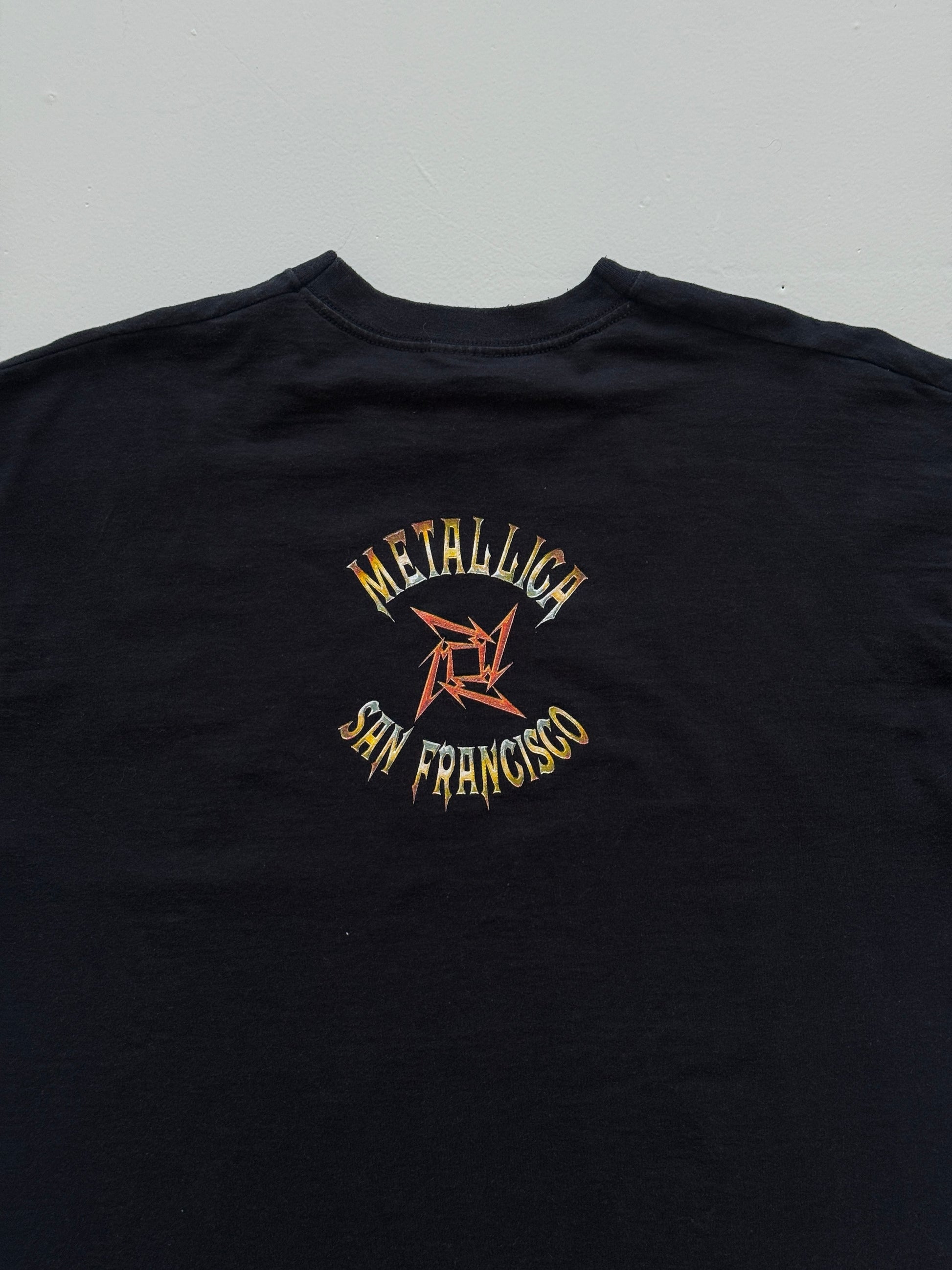 Black Metallica 00's Vintage Long Sleeve Graphic Band T-Shirt - Medium