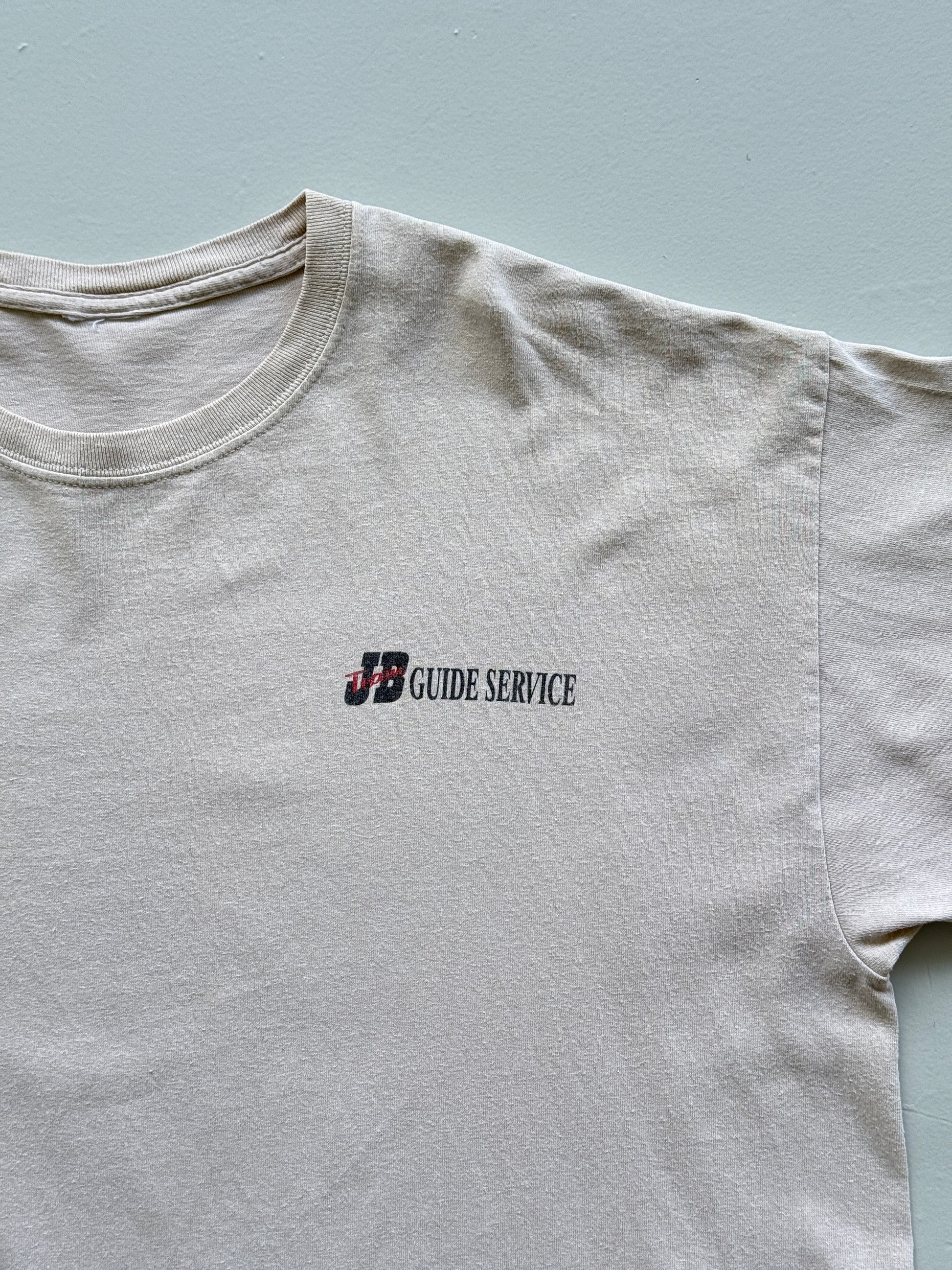 Cream Fishing Guide 90's Vintage Graphic Tourist T-Shirt - XL