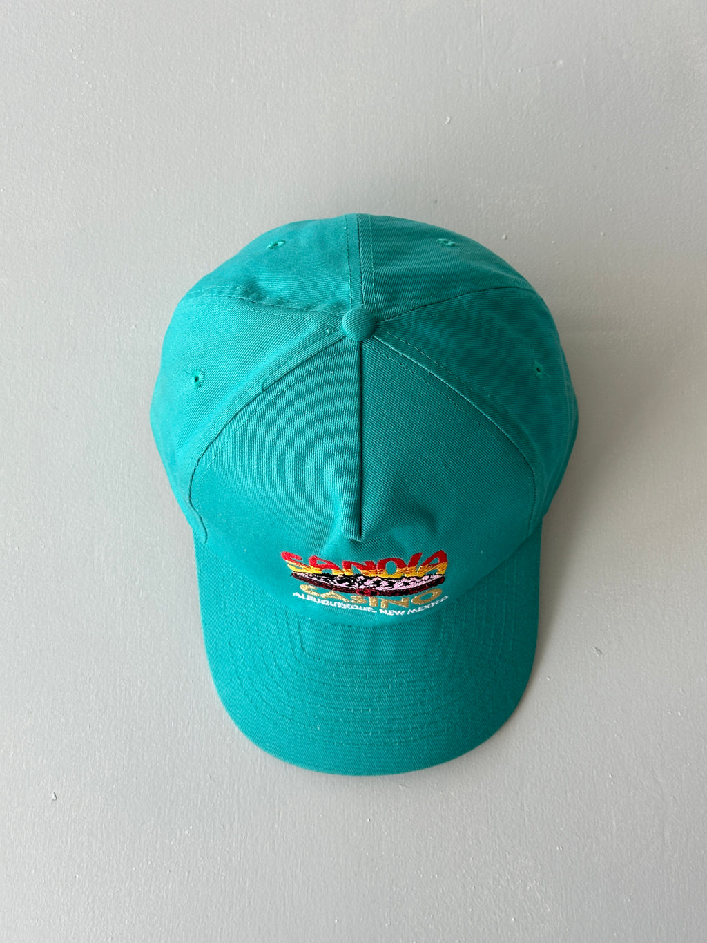 Teal Sandia Casino 90's Vintage SnapBack Trucker Cap