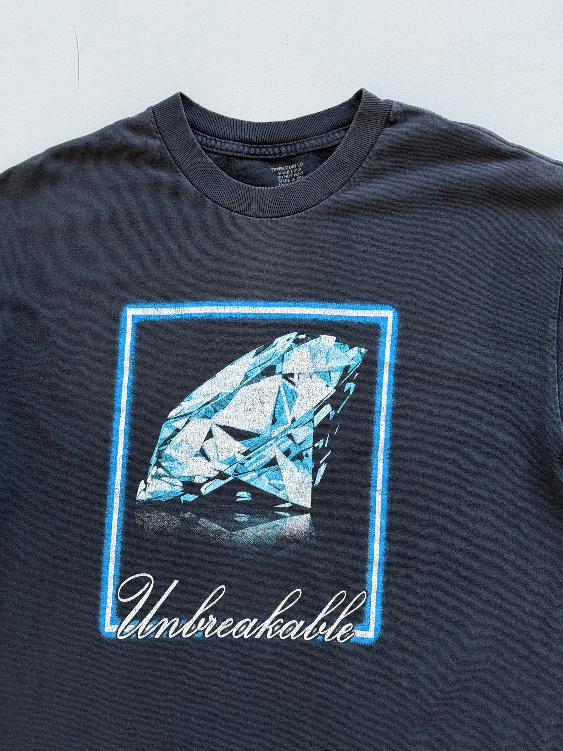 Black Unbreakable 00's Vintage Graphic Skate T-Shirt - Medium