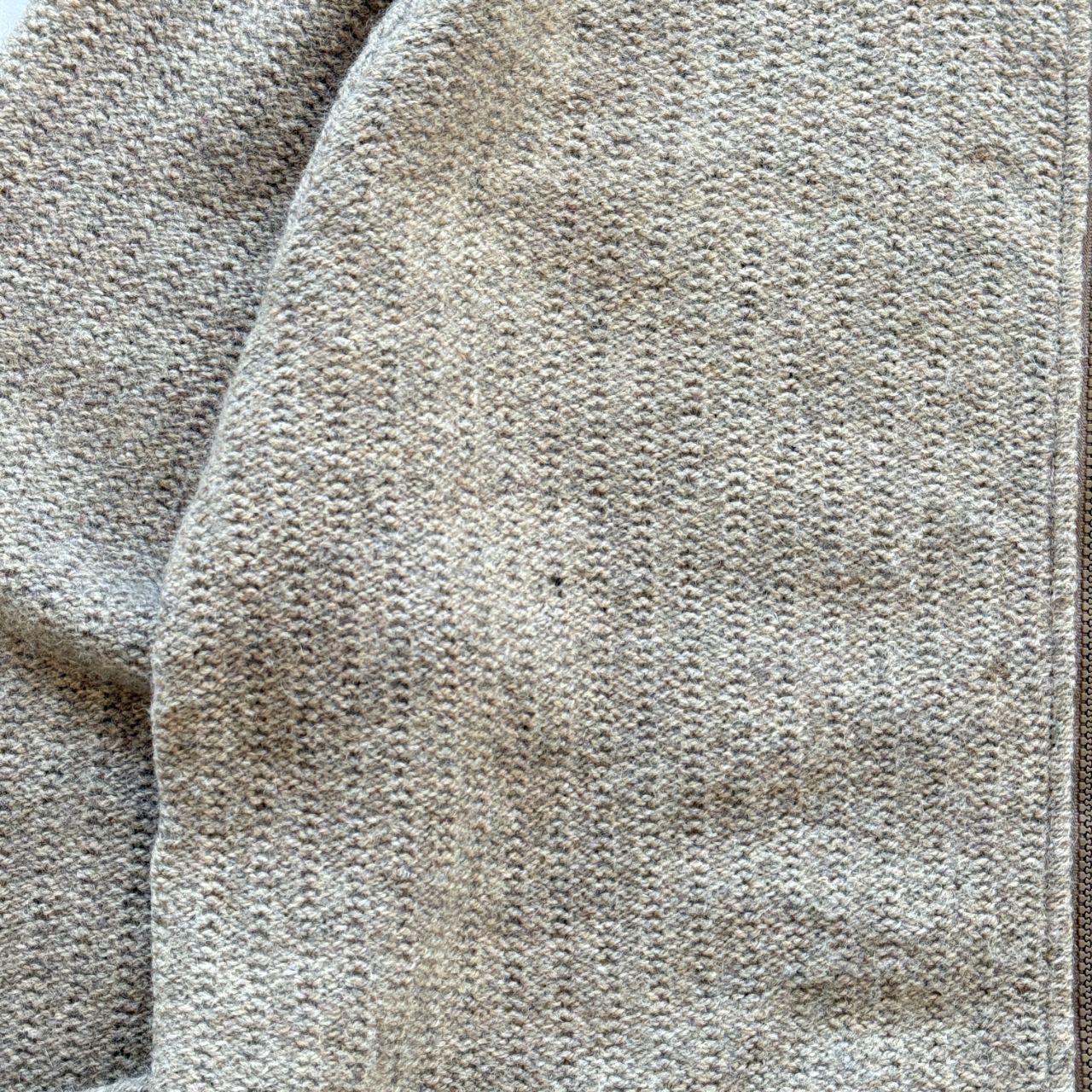 Beige L.L.Bean Full Zip Knitted Jacket 90s Knit Jumper - XXL