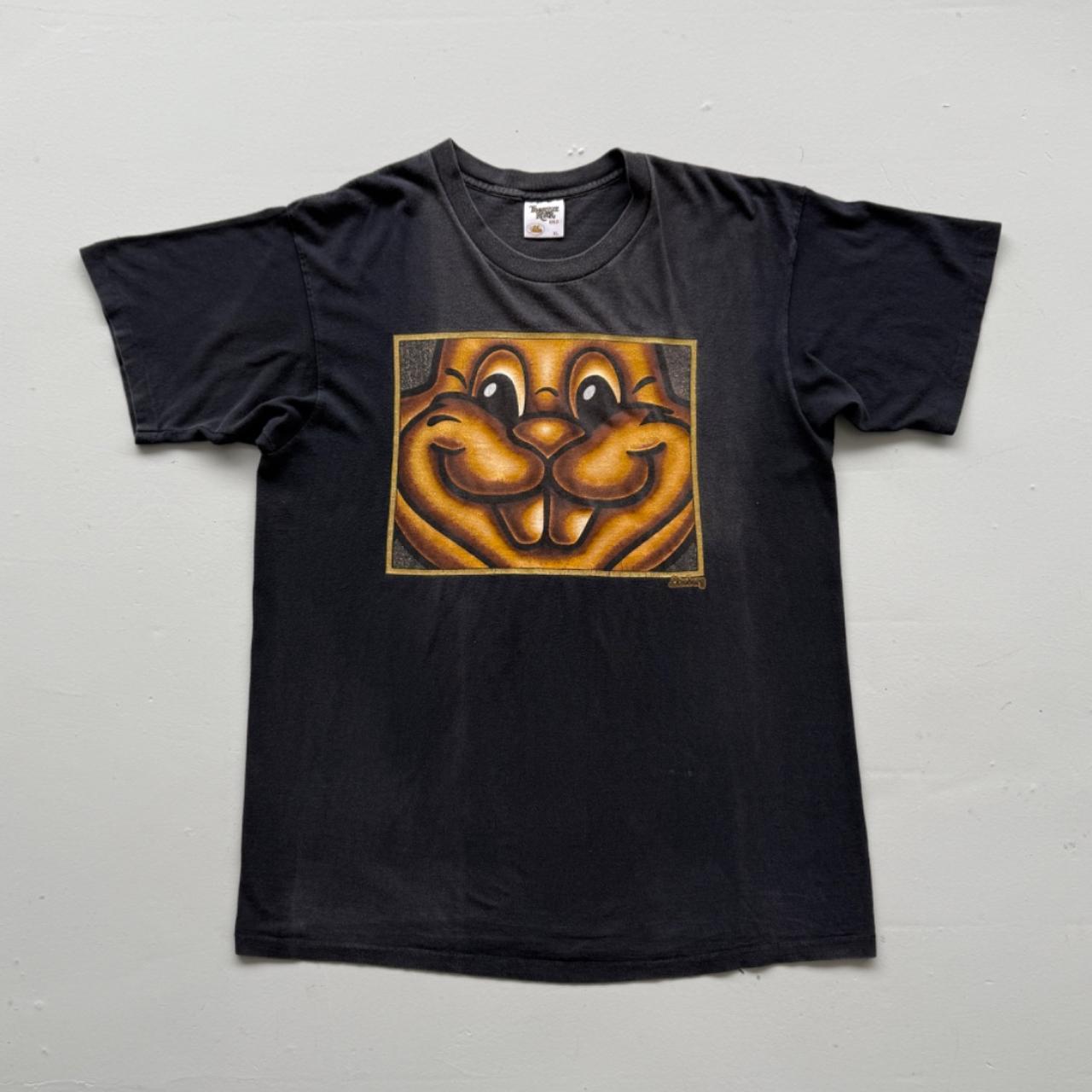 Black Cartoon Bunny 90s Vintage T-shirt - XL