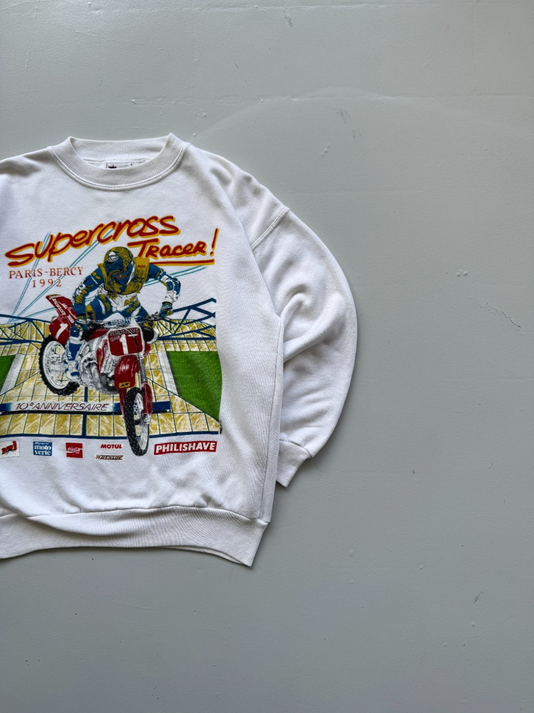Supercross Paris-Bercy 1992 90s Vintage Graphic Sweatshirt - Medium