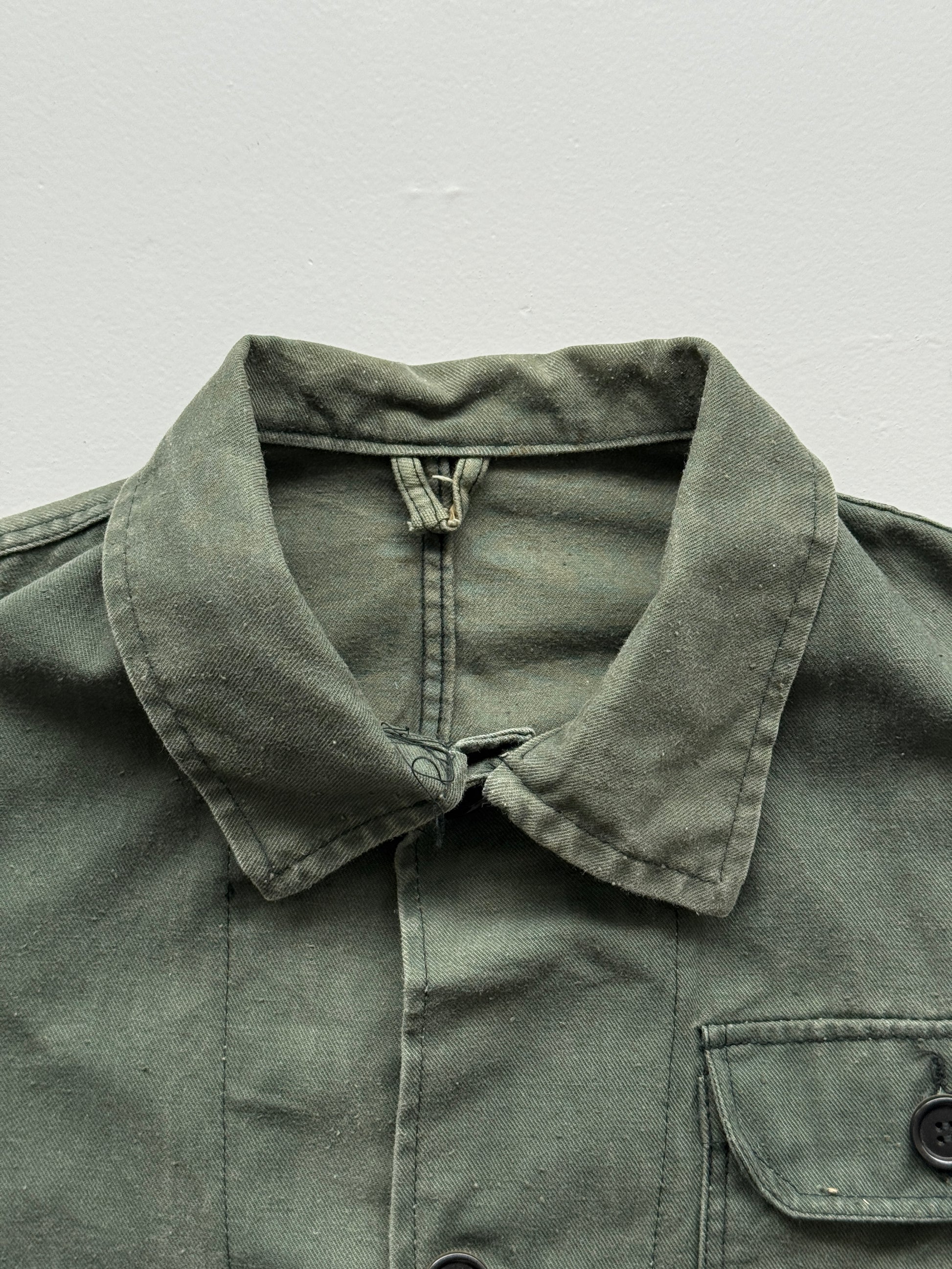 Green Chore Jacket 80's Vintage Military / French Workwear CH137 - Small