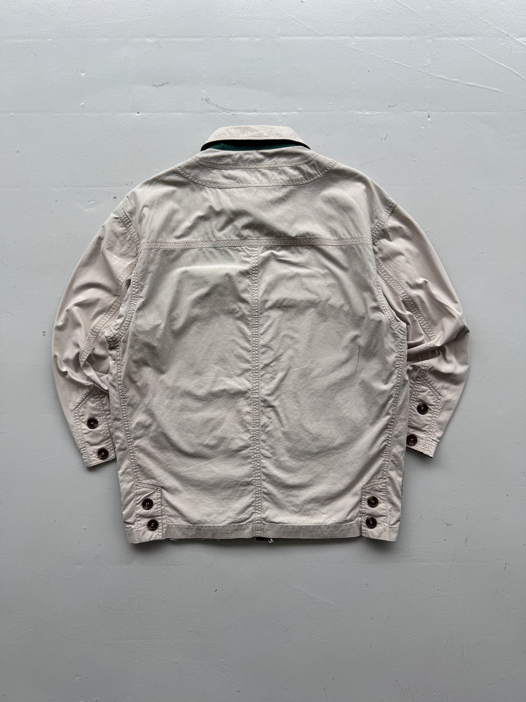 Cream Fila 00's Vintage Barn Field Jacket - Large