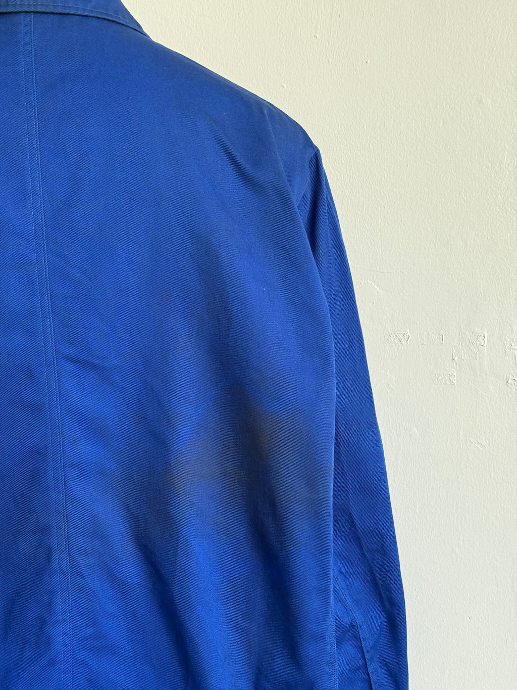 Blue French Vintage Workwear Chore Jacket CH437 - Large