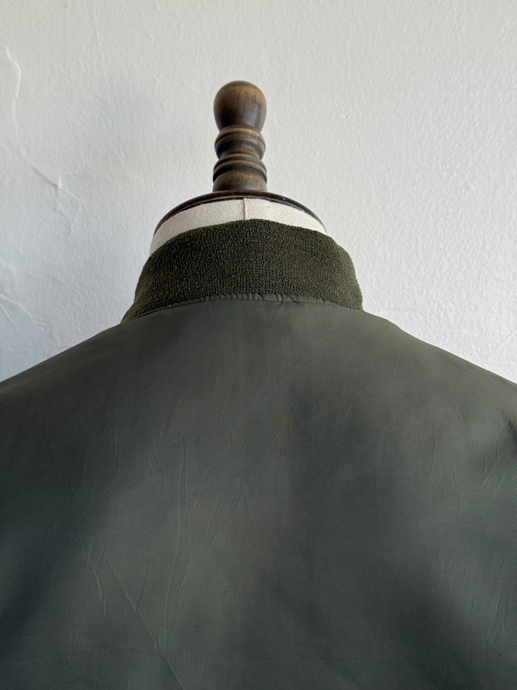 Olive Green MA-1 Style 90's Vintage Bomber Jacket - Medium