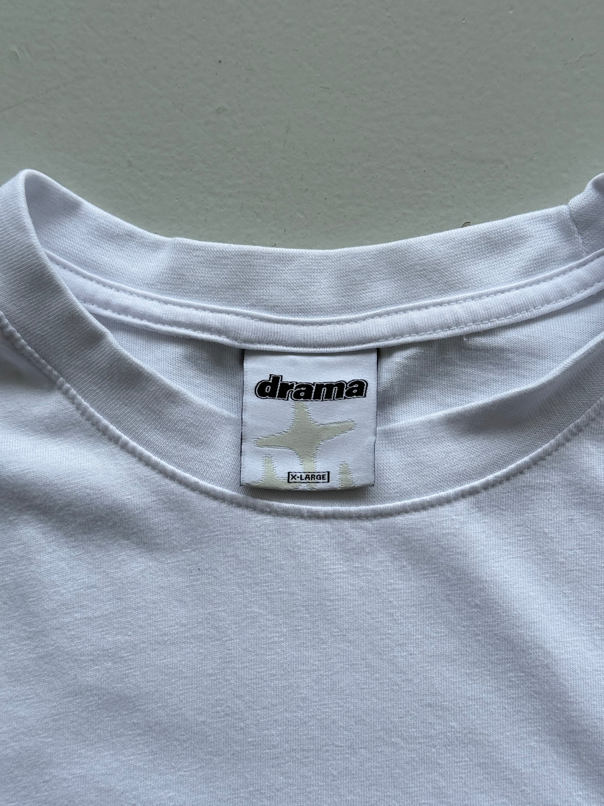 White Drama Call / Fruit of the Loom Graphic Sweetwear T-Shirt - Large