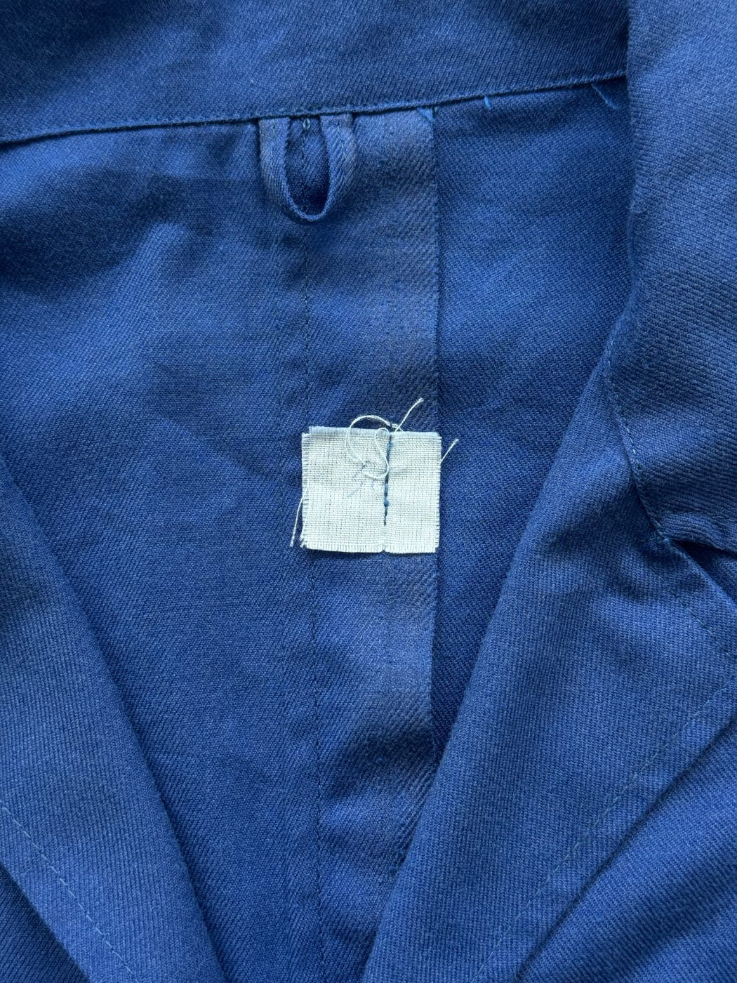 Navy Vintage French Handmade 80s Blazer Style Work Jacket CH183 - XL