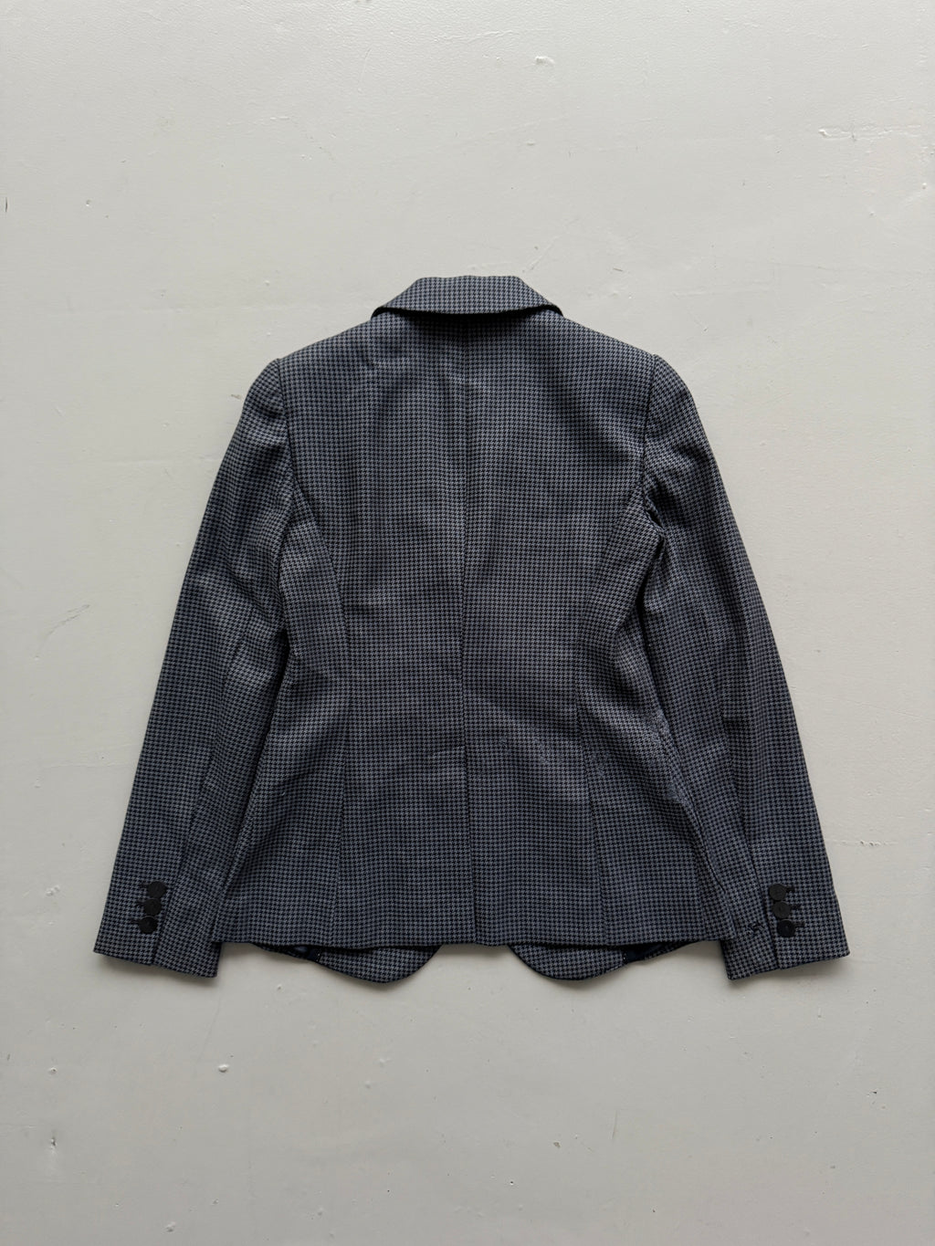 Navy Blue Emporio Armani 90's Vintage Check Blazer - UK 10