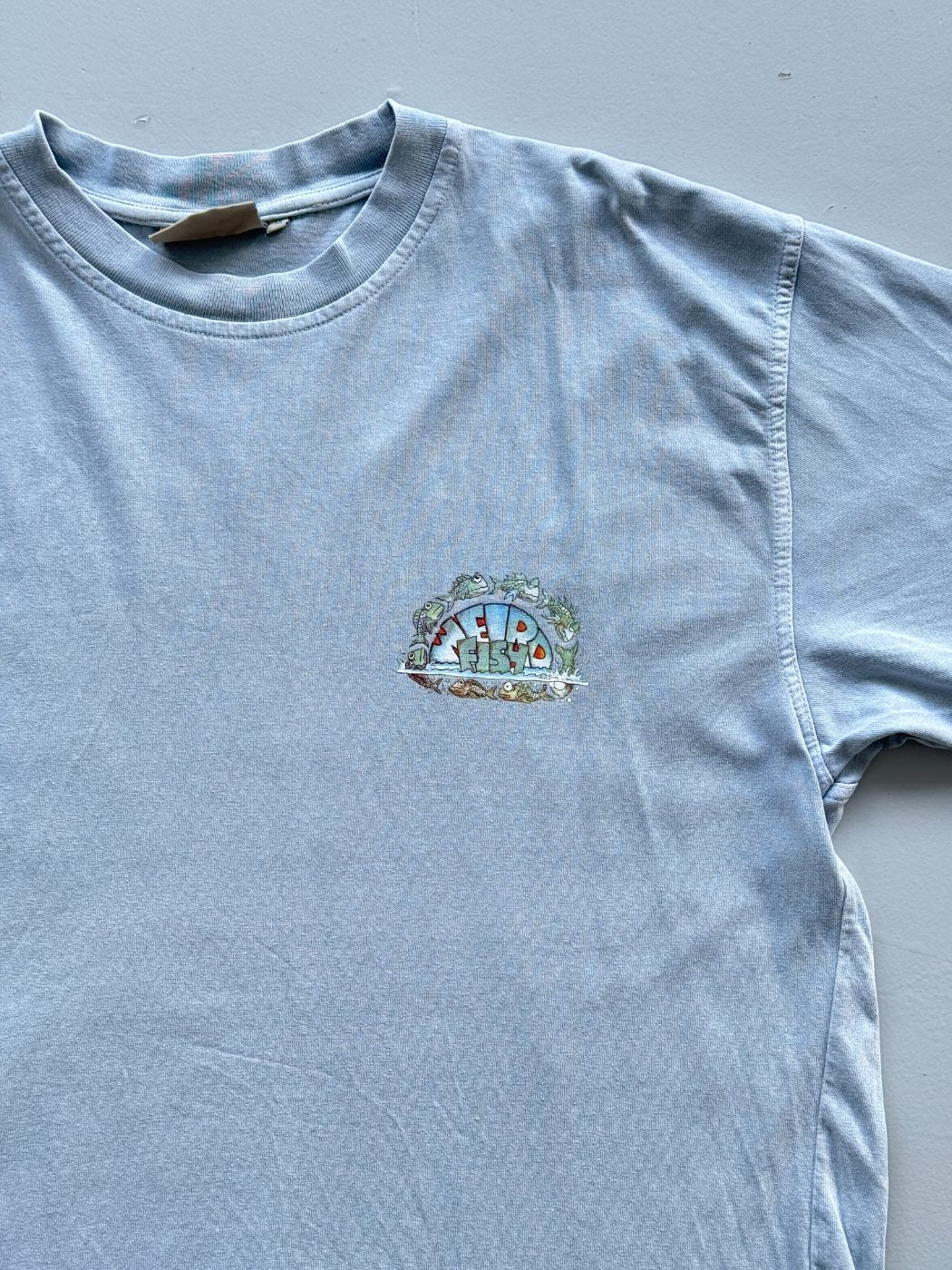 Weird Fish Faded Graphic Vintage T-Shirt - XL