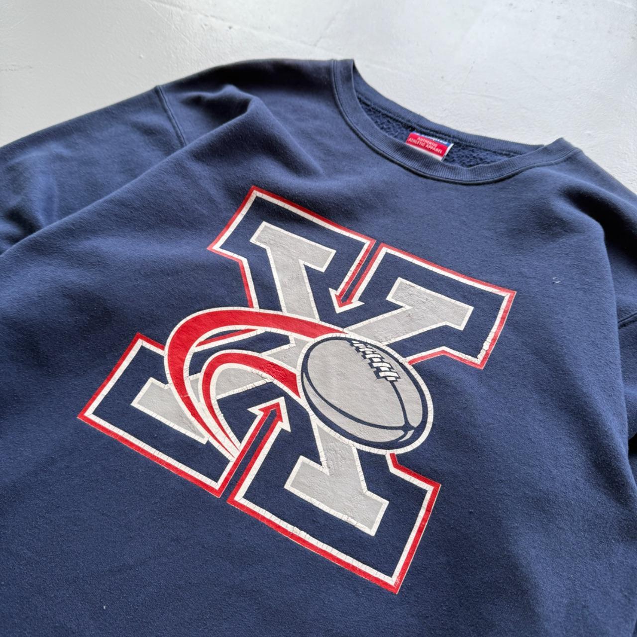 Navy Blue X Football 00’s Vintage Graphic Sweatshirt - Medium