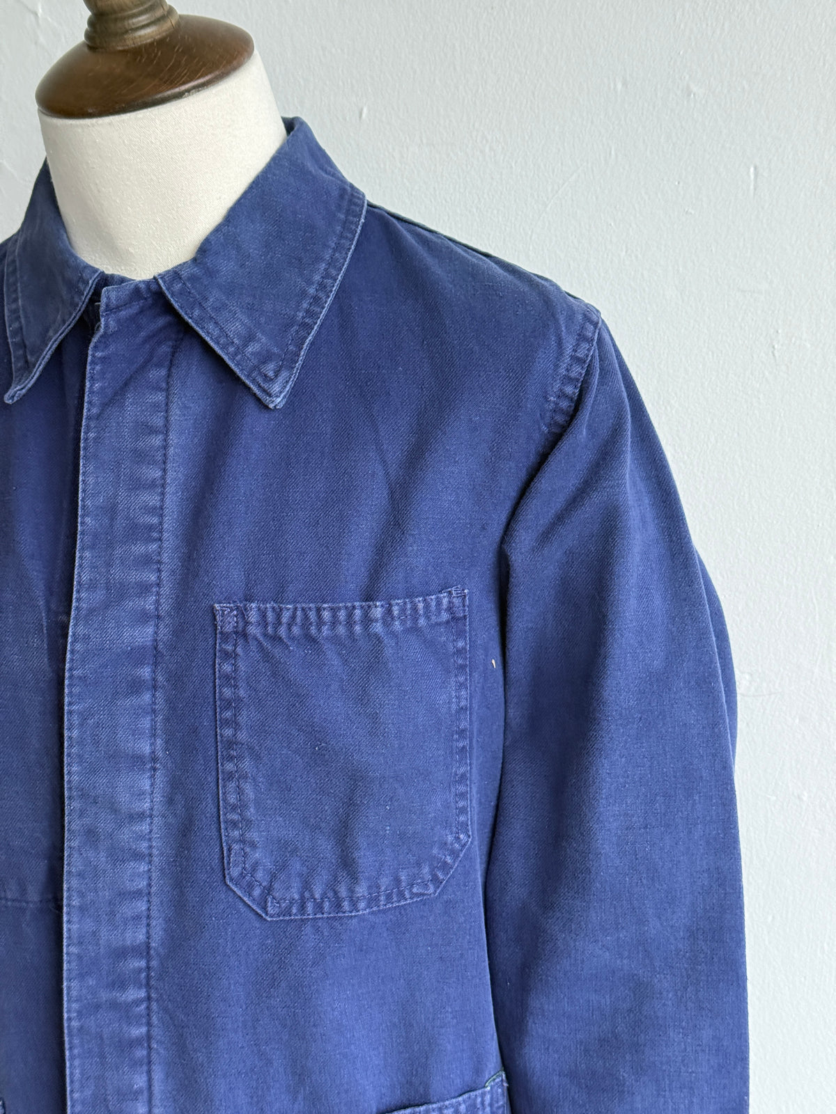Blue French Vintage Workwear Chore Jacket CH555 - Small